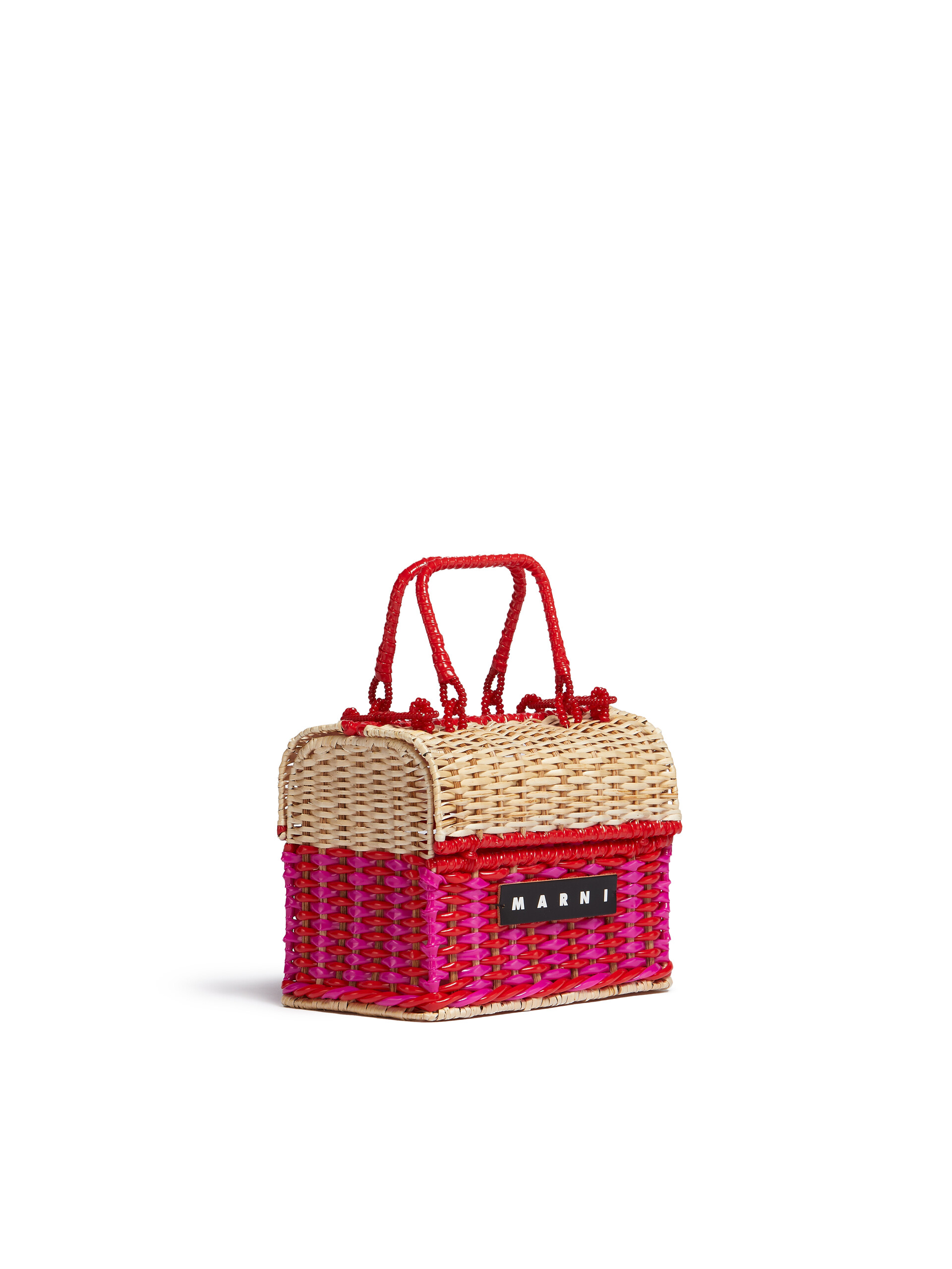 イエロー&ウィッカー MARNI MARKET LIFESTYLE BASKET - ショッピングバッグ - Image 2