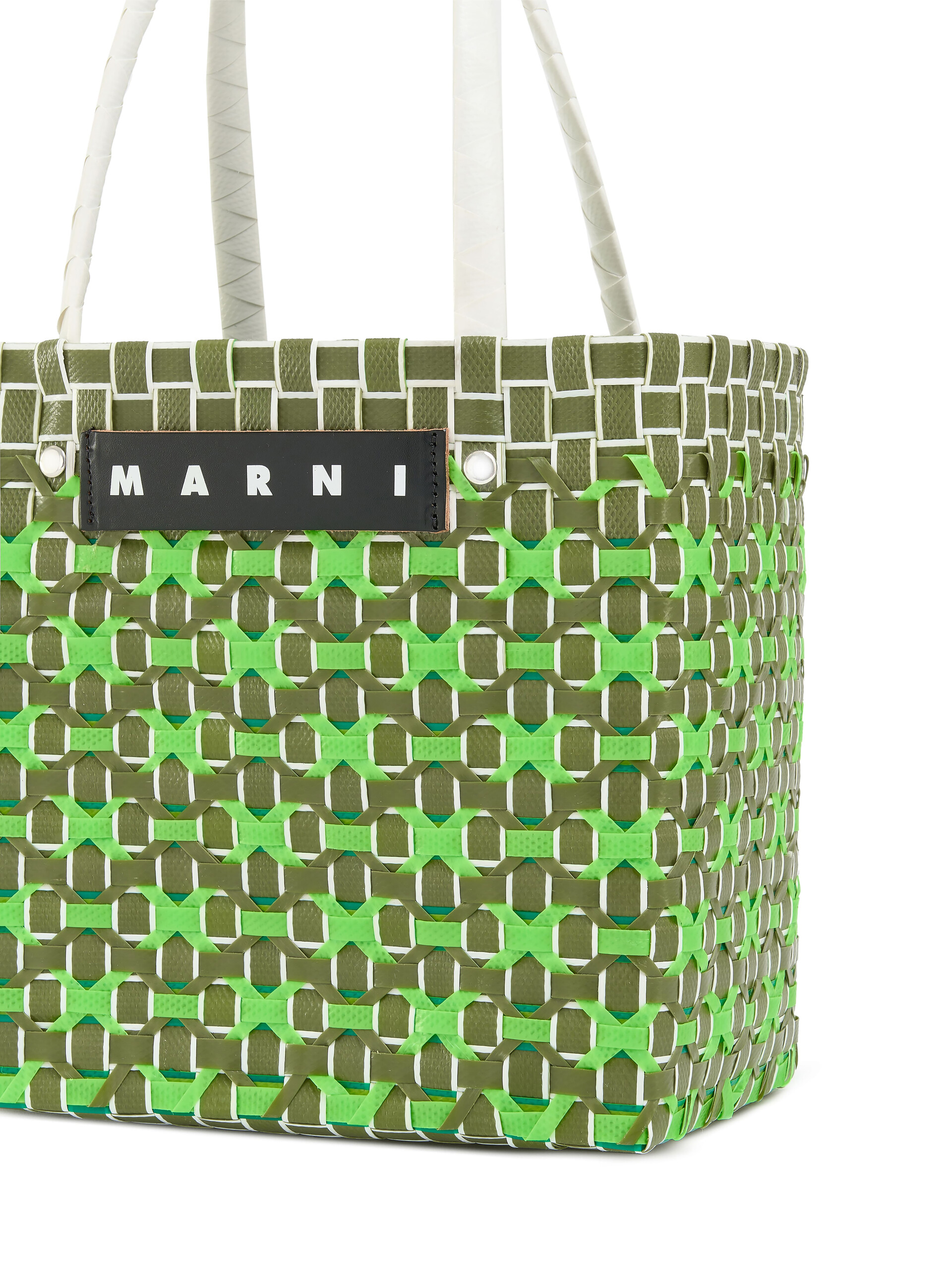 ブルー レッド MARNI MARKET Criss-Cross ミニ バスケットバッグ - ショッピングバッグ - Image 4
