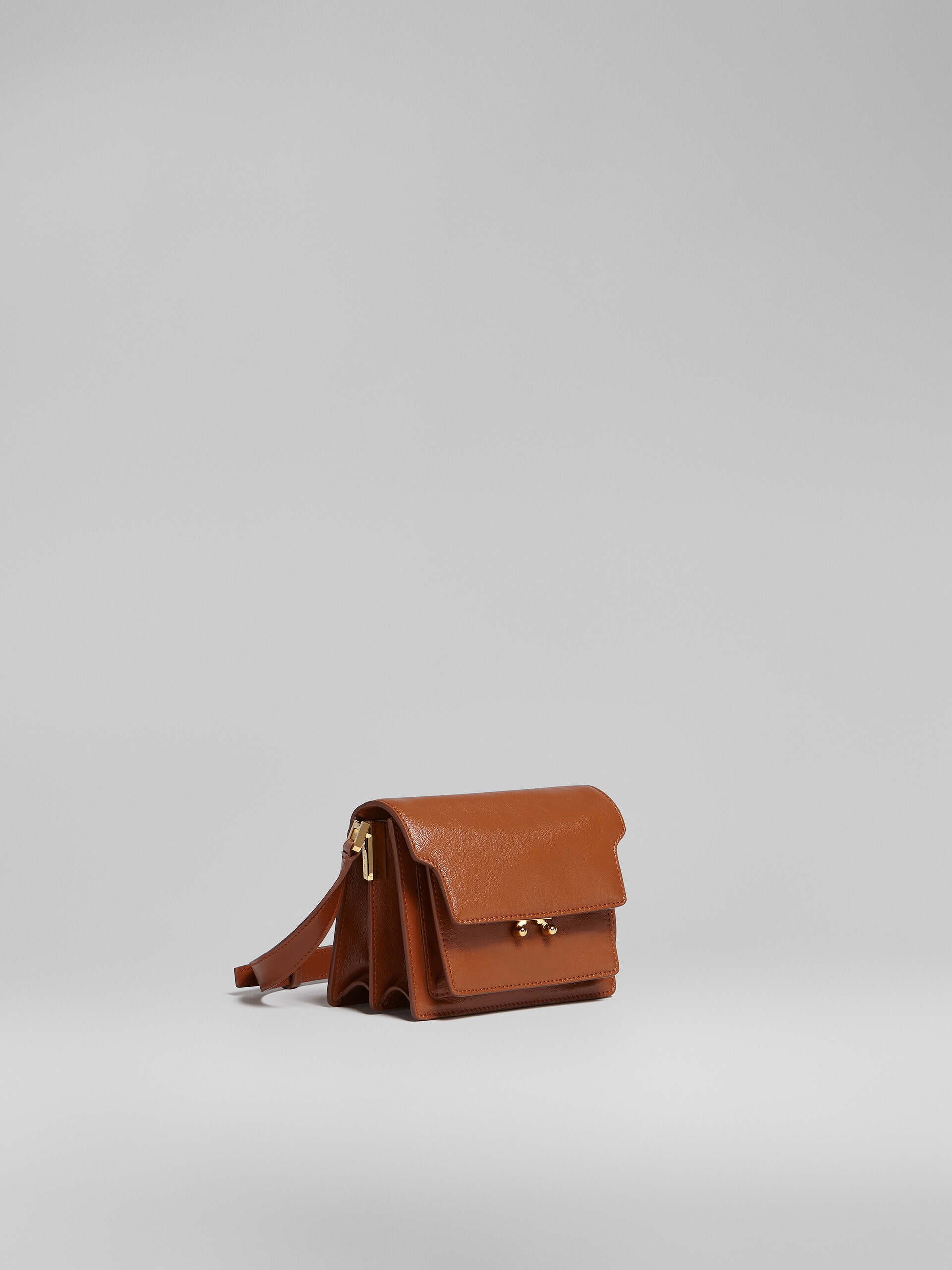 TRUNK SOFT mini bag in brown leather - Shoulder Bags - Image 6