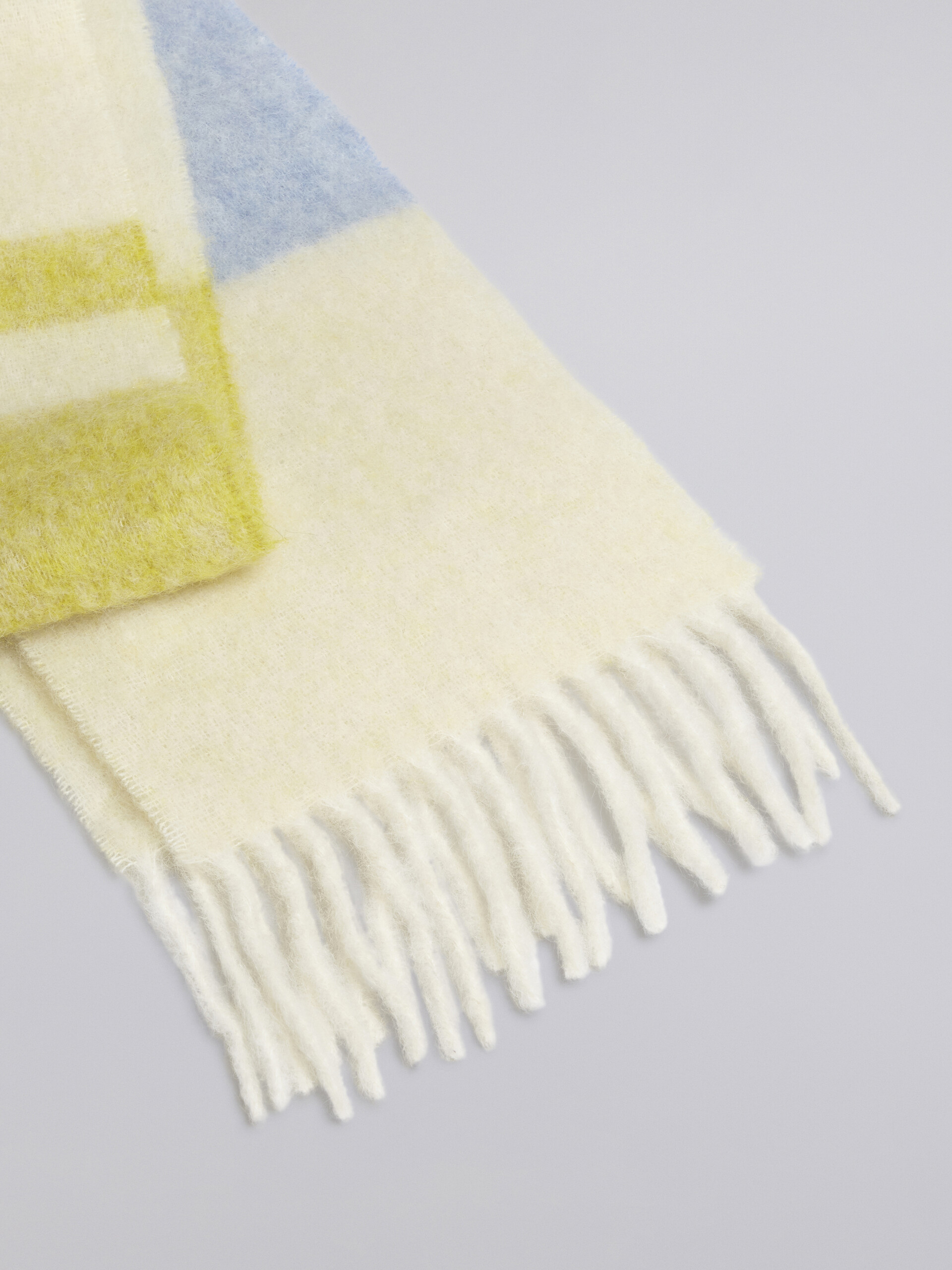 Ivory striped mohair scarf - Scarves - Image 4