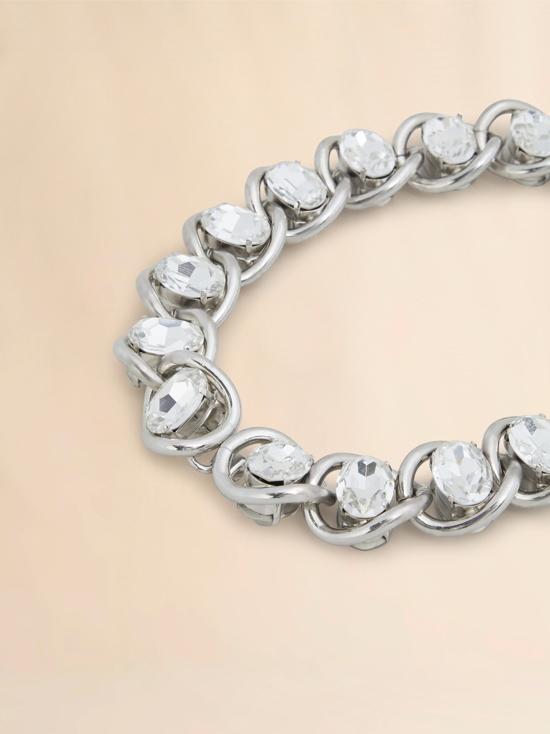 Chunky chain necklace with rhinestones - Necklaces - Image 3