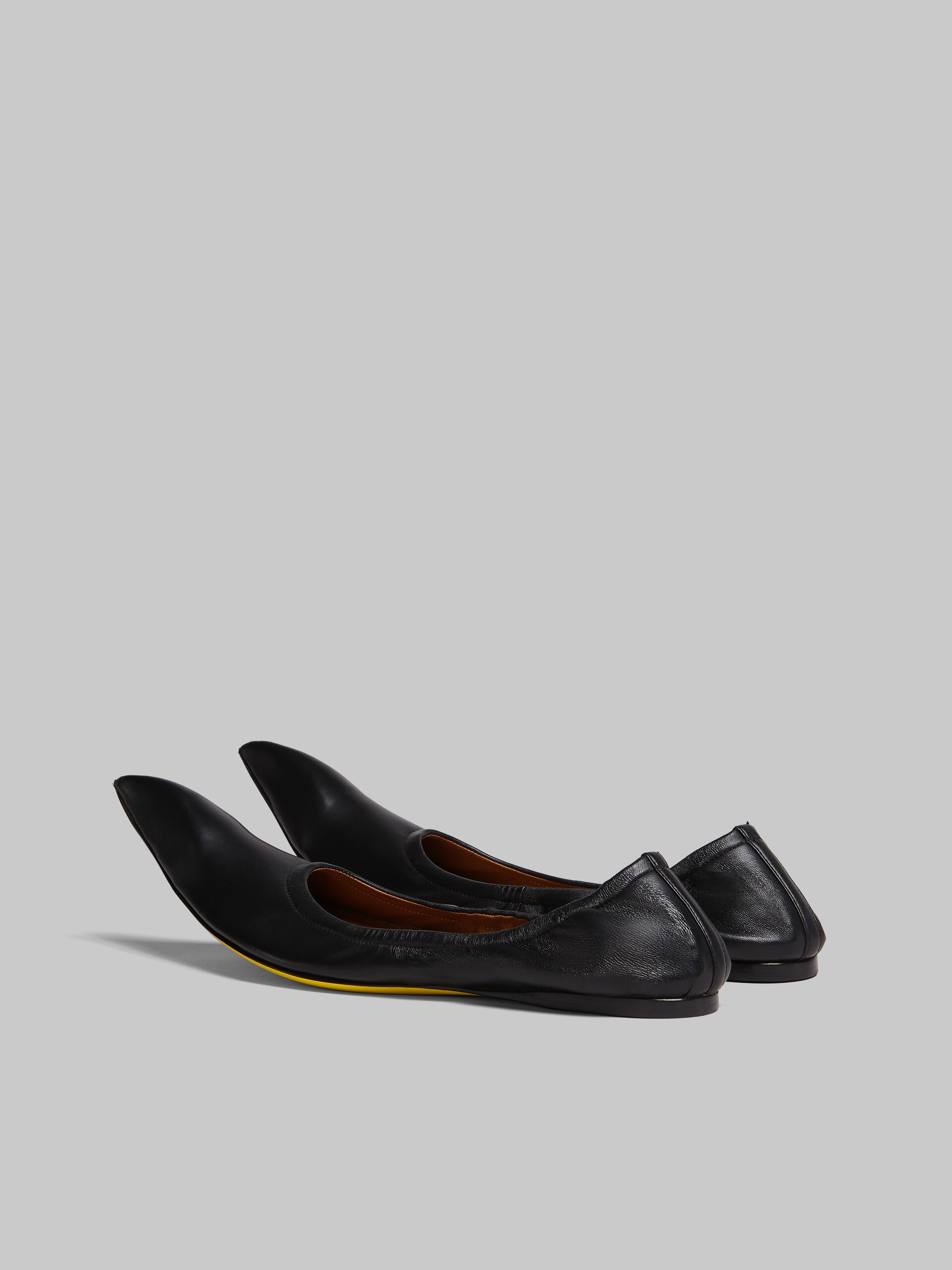 Black nappa pointed-toe ballet flats - Ballet Shoes - Image 3