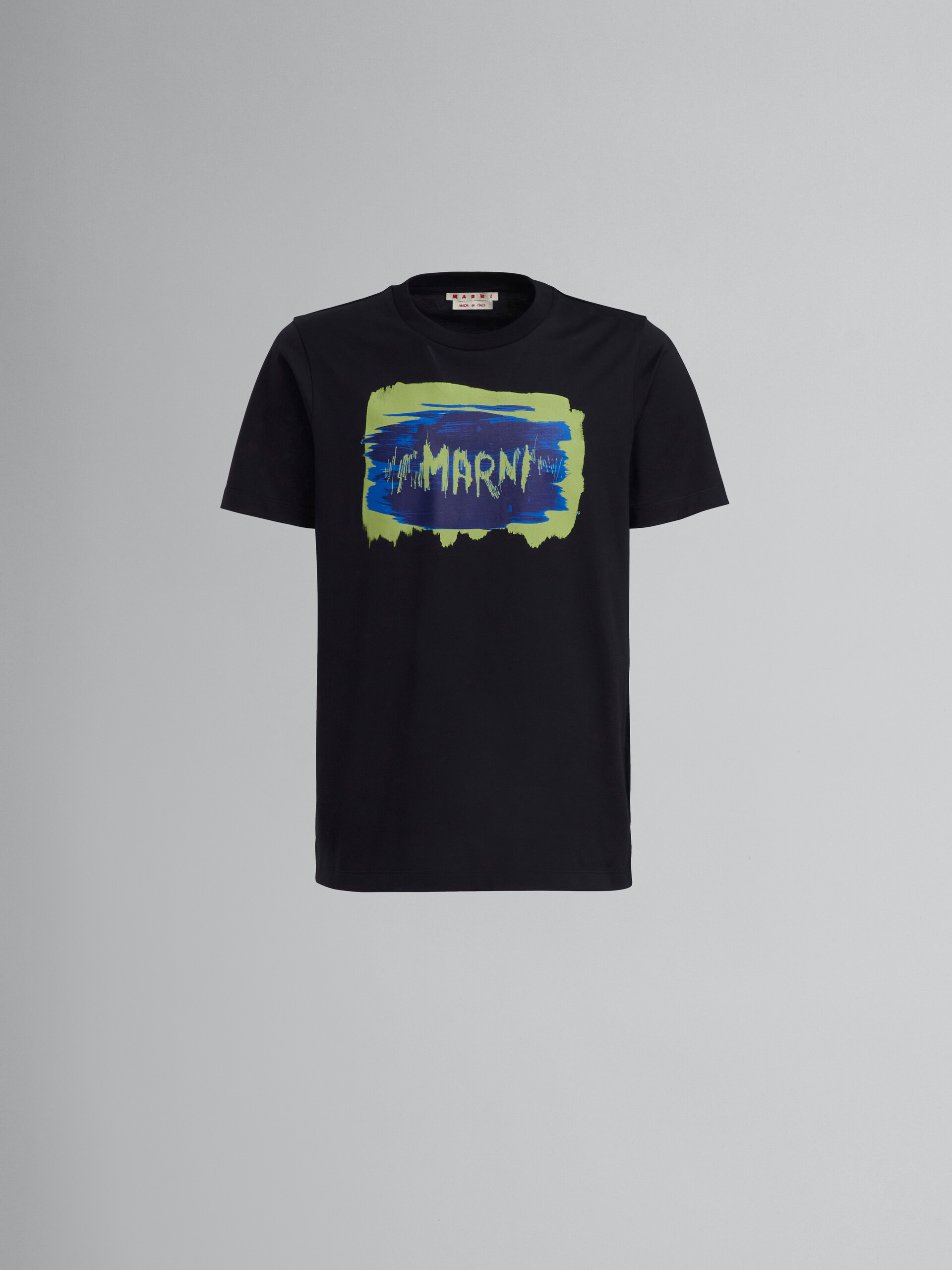 Schwarzes T-Shirt aus Baumwolle mit Logo - T-shirts - Image 1