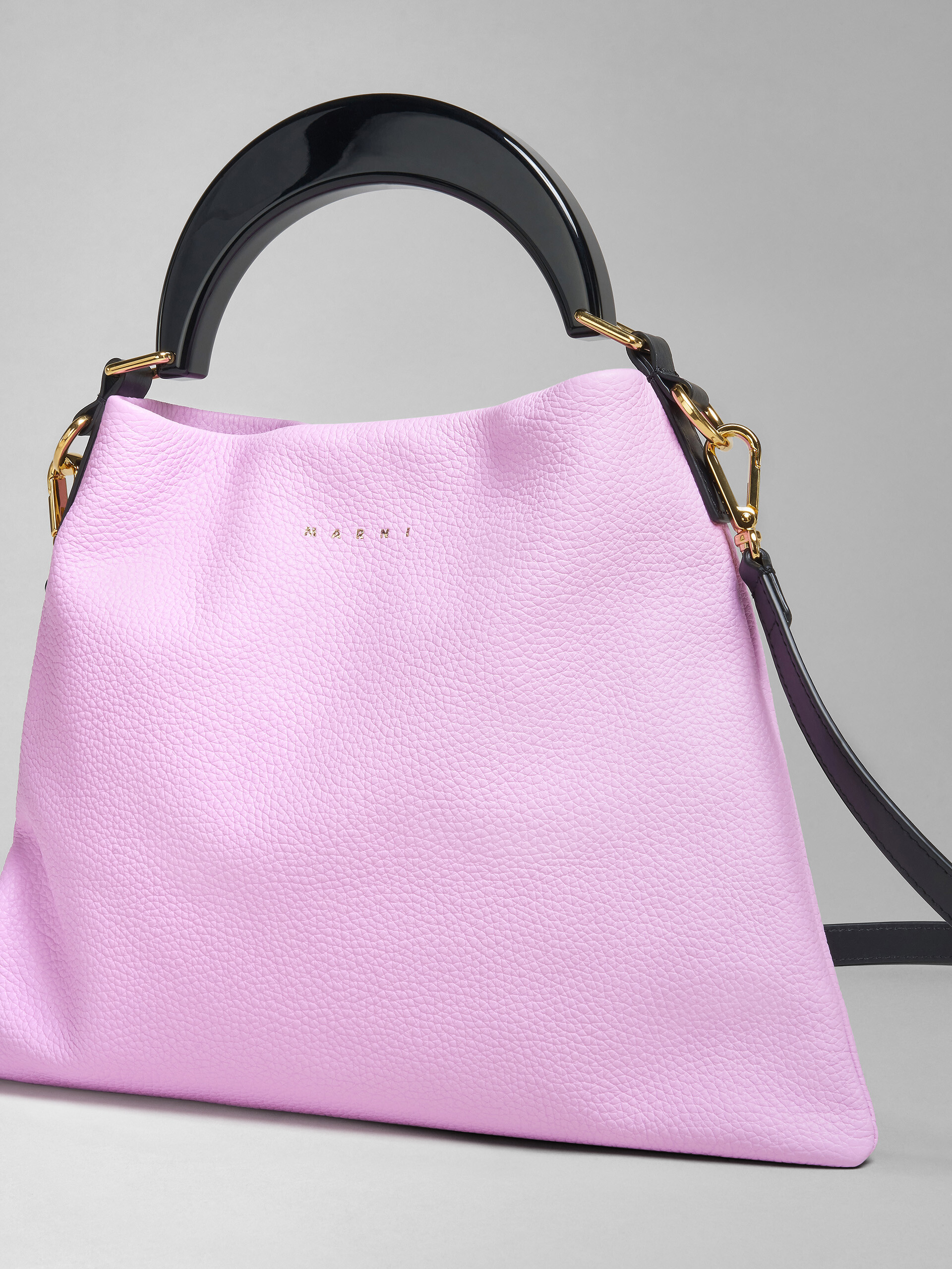 Venice small bag in pink leather Marni