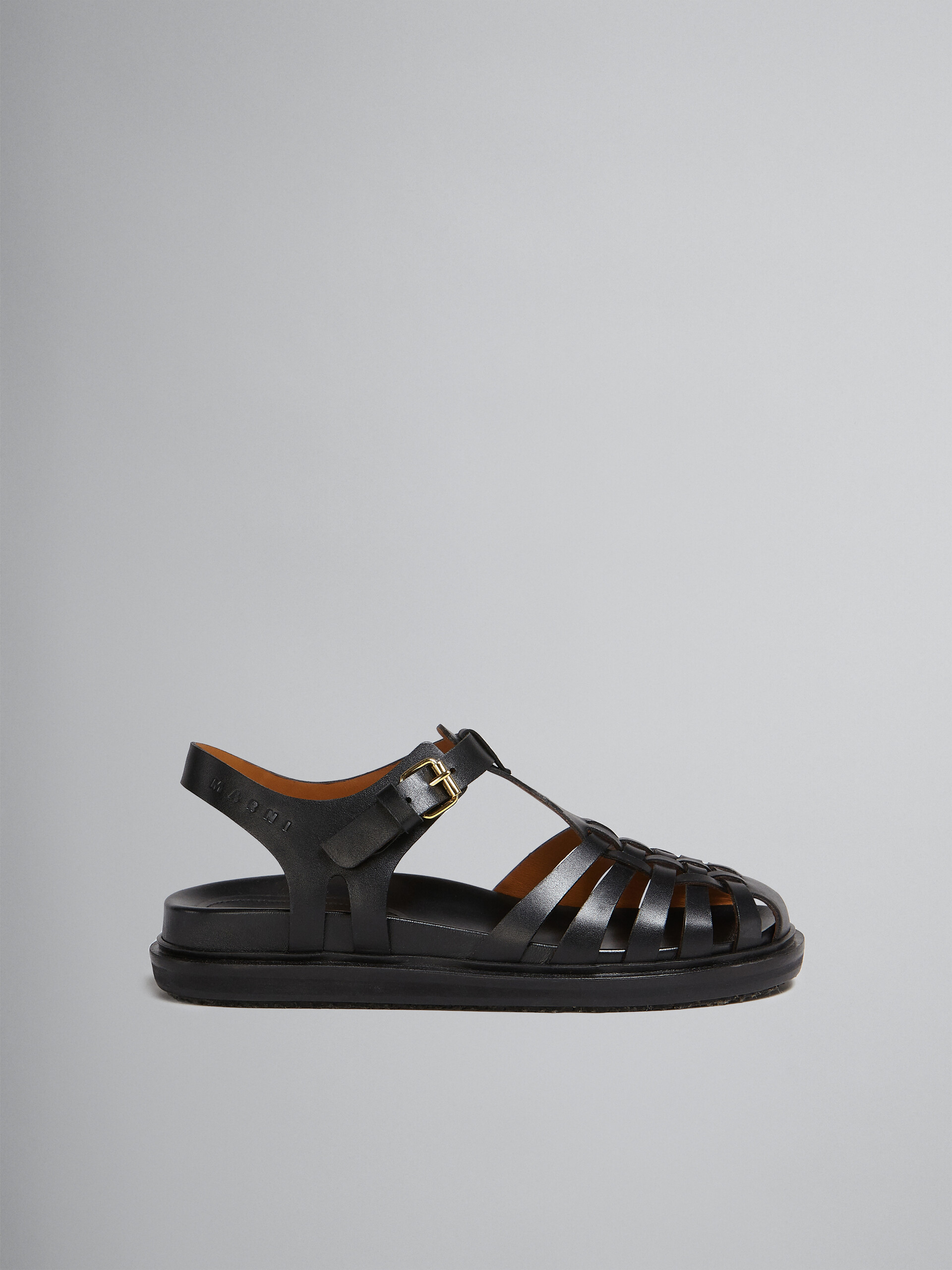 Black Leather Fisherman's Sandal | lupon.gov.ph