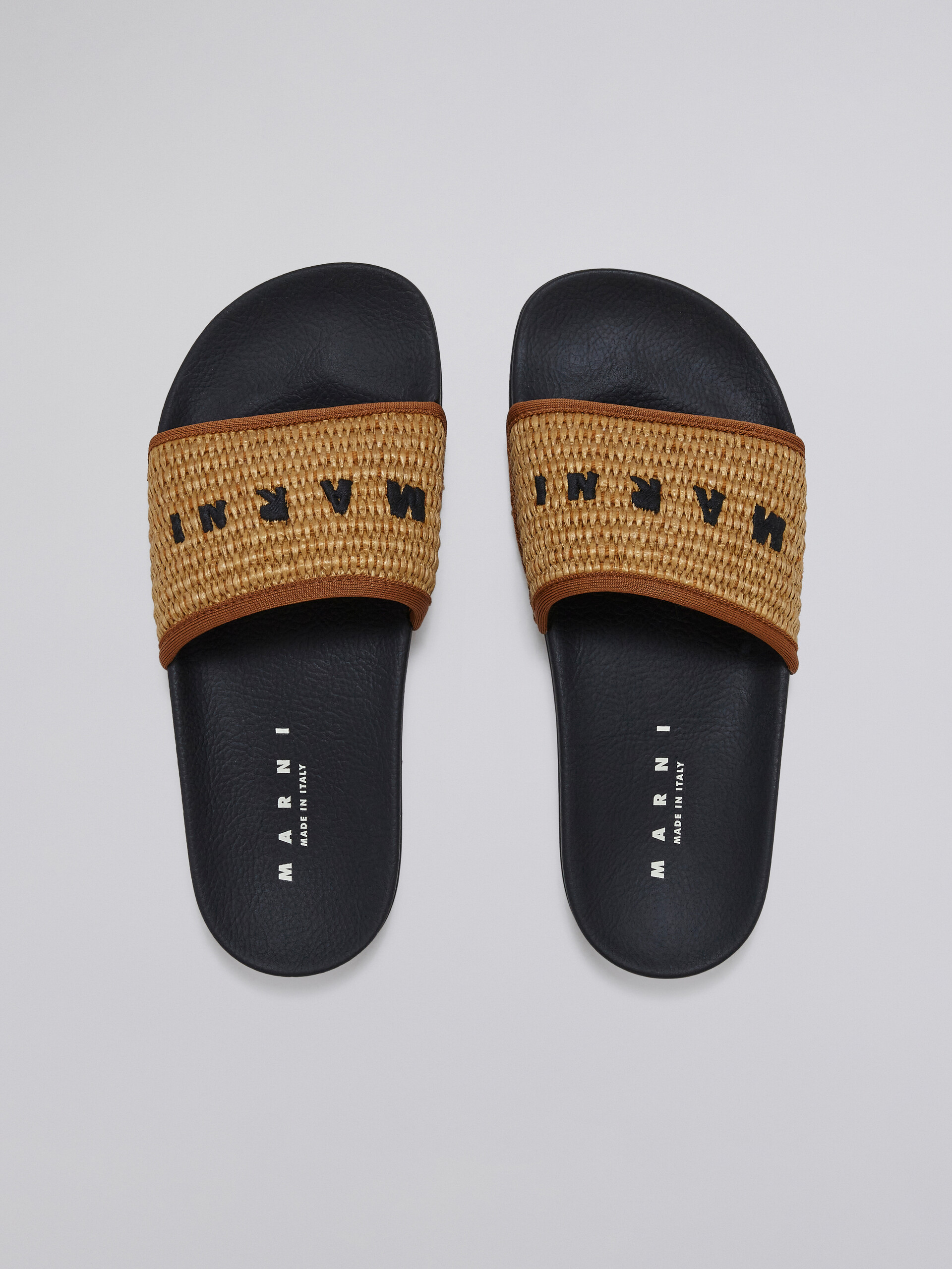 Brown raffia sandal - Sandals - Image 4