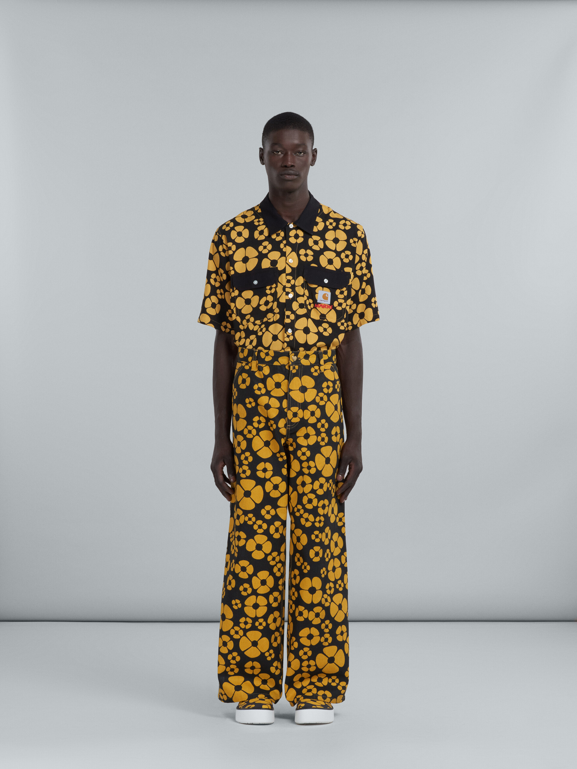 MARNI x CARHARTT WIP - yellow floral trousers - Pants - Image 2