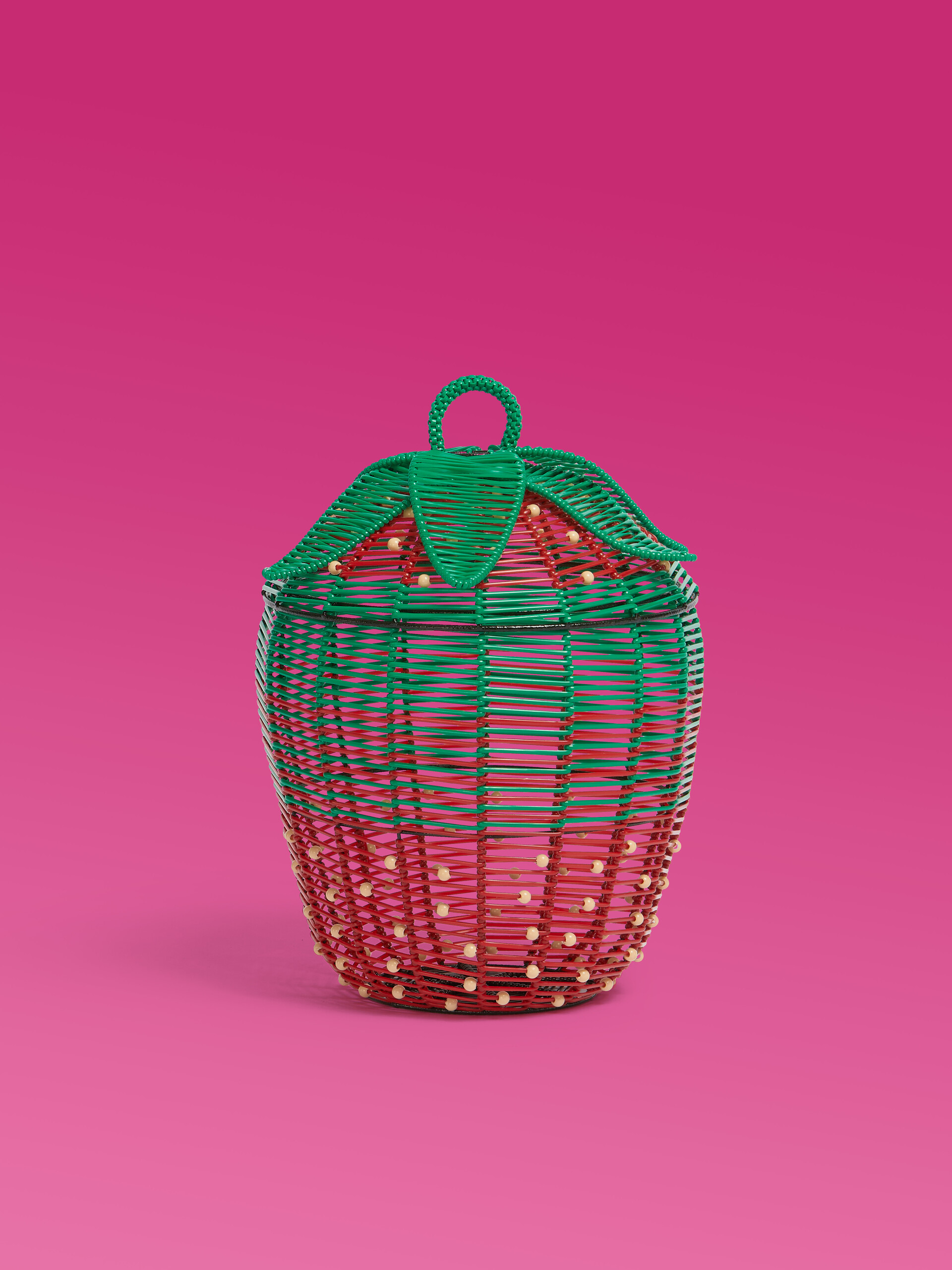 Red Marni Market Strawberry Basket - Accessories - Image 1