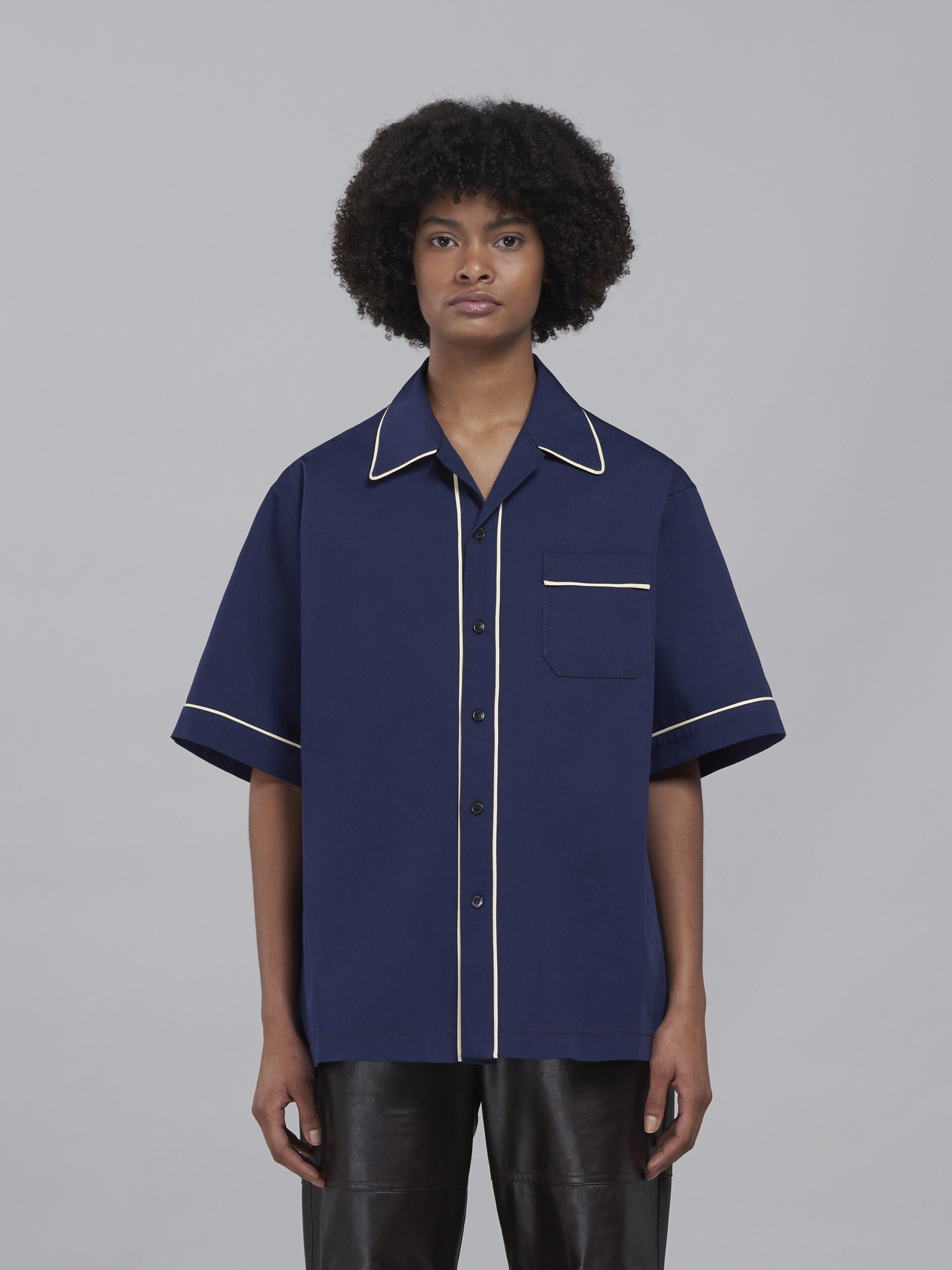 Cotton gabardine bowling shirt | Marni
