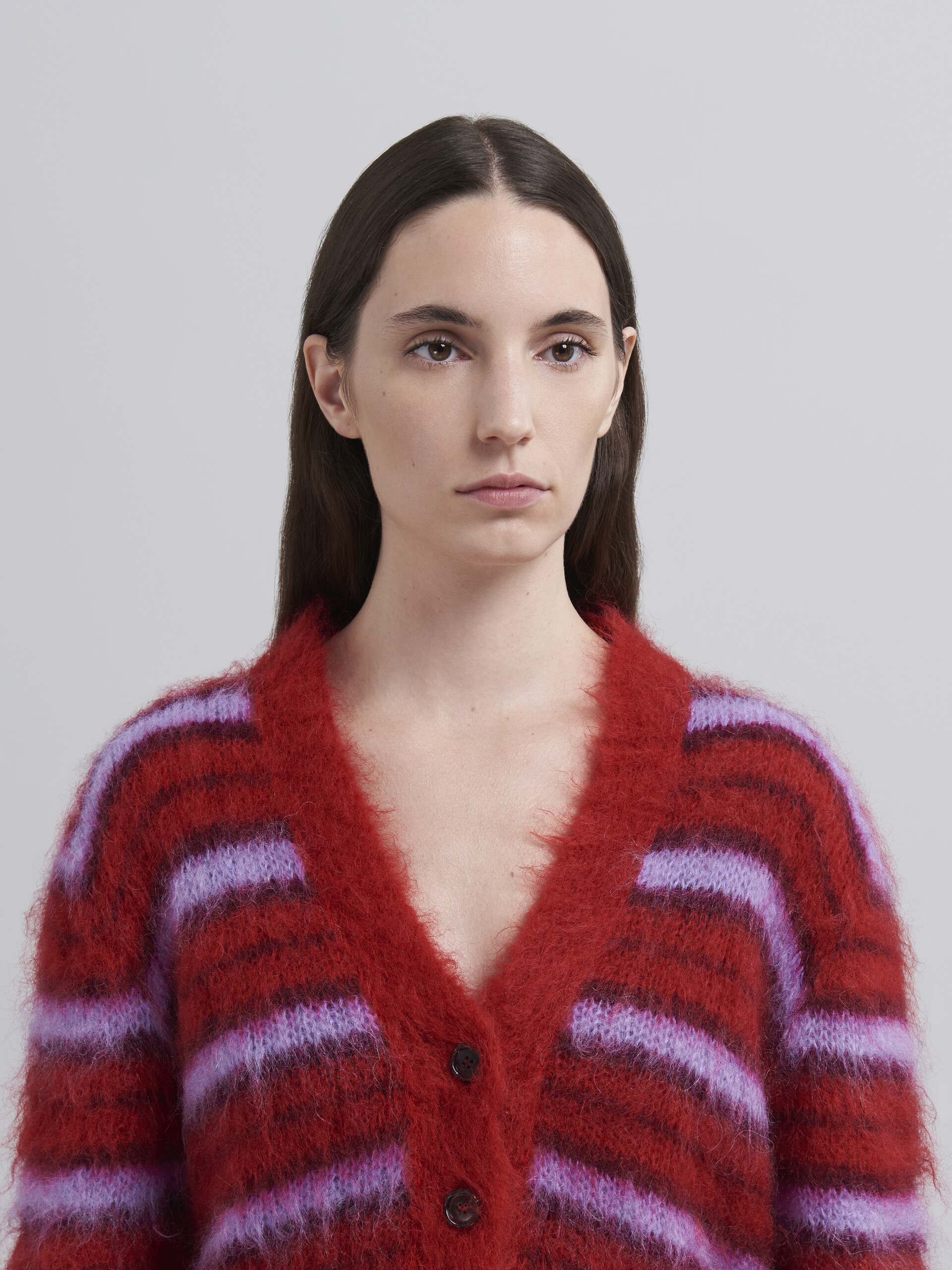 Striped brushed mohair sweater - Pullovers - Image 4