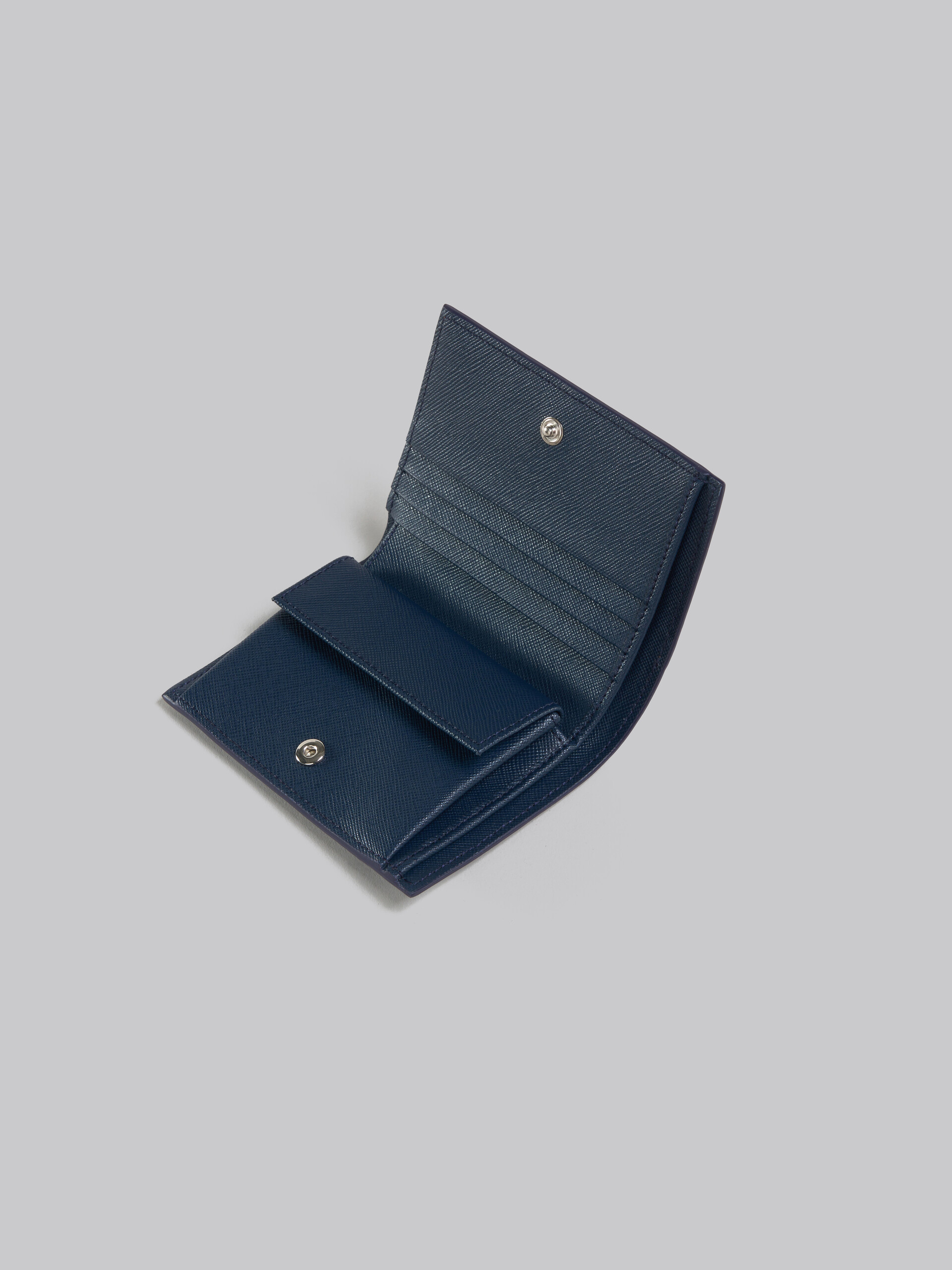 ディープブルー グリーン サフィアーノレザー製 二つ折りウォレット - 財布 - Image 4