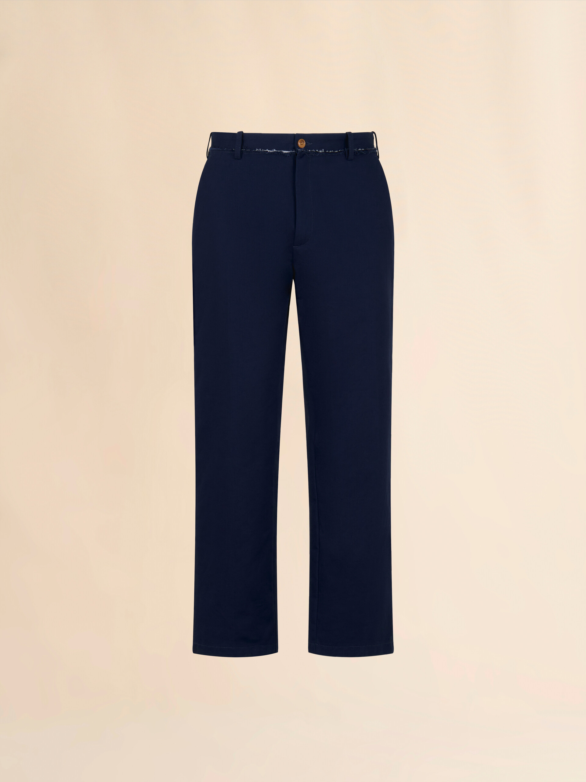 Pantaloni in gabardina organica blu - Pantaloni - Image 1