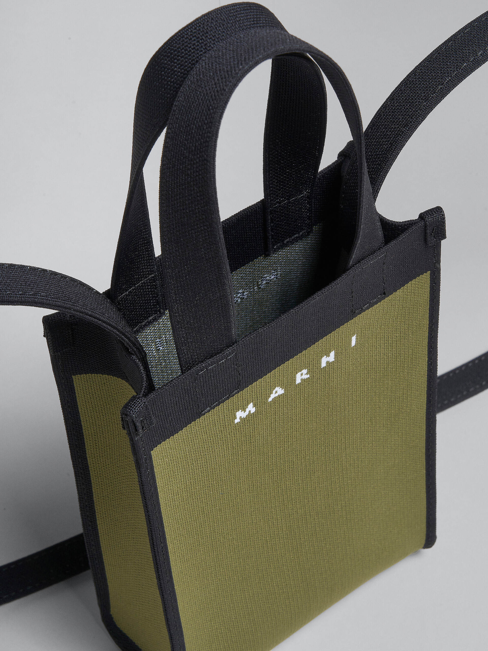 Green and black jacquard shoulder bag - Shoulder Bag - Image 4