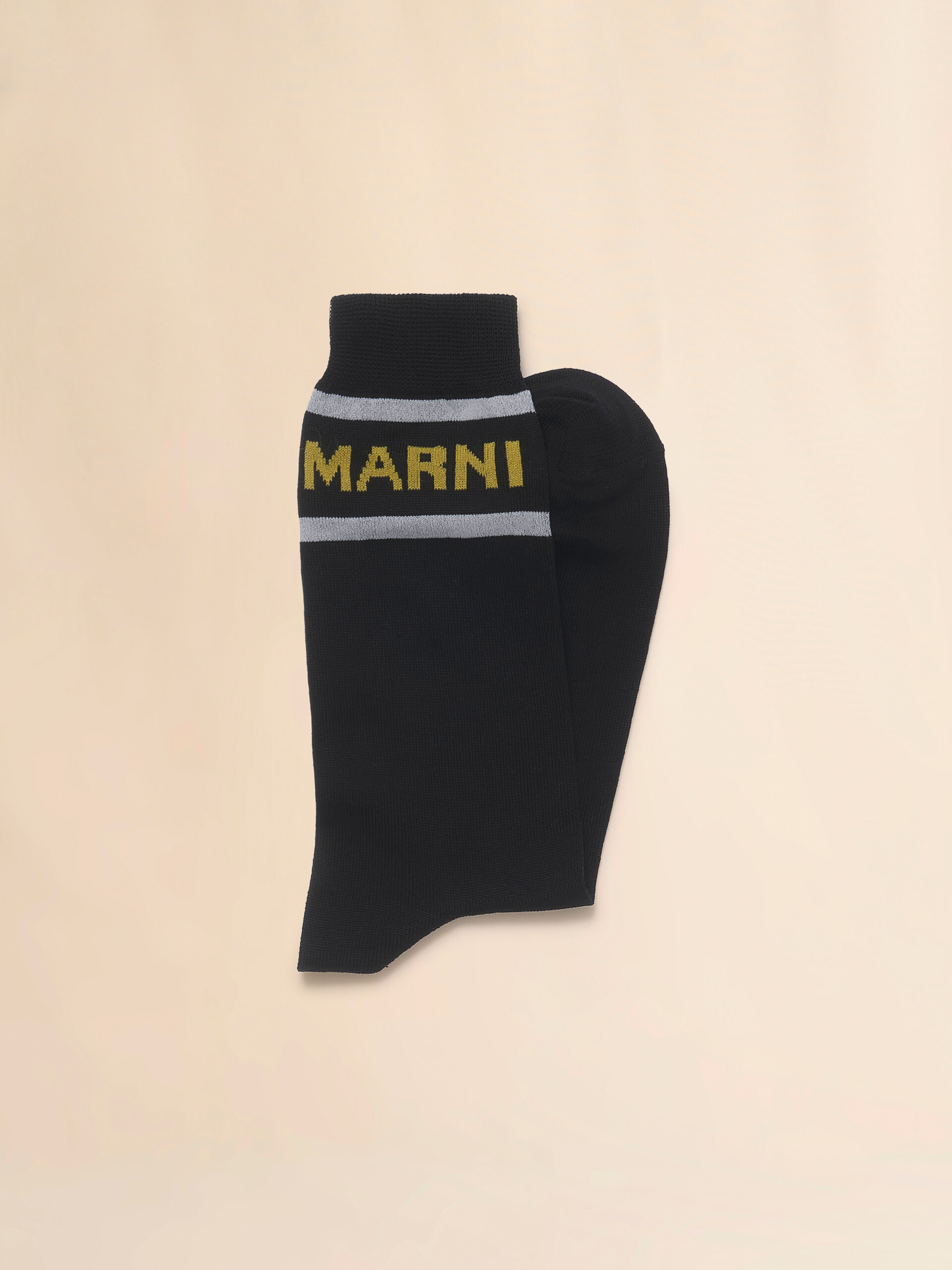 Calcetines verdes de algodón con puños con logotipo - Calcetines - Image 2