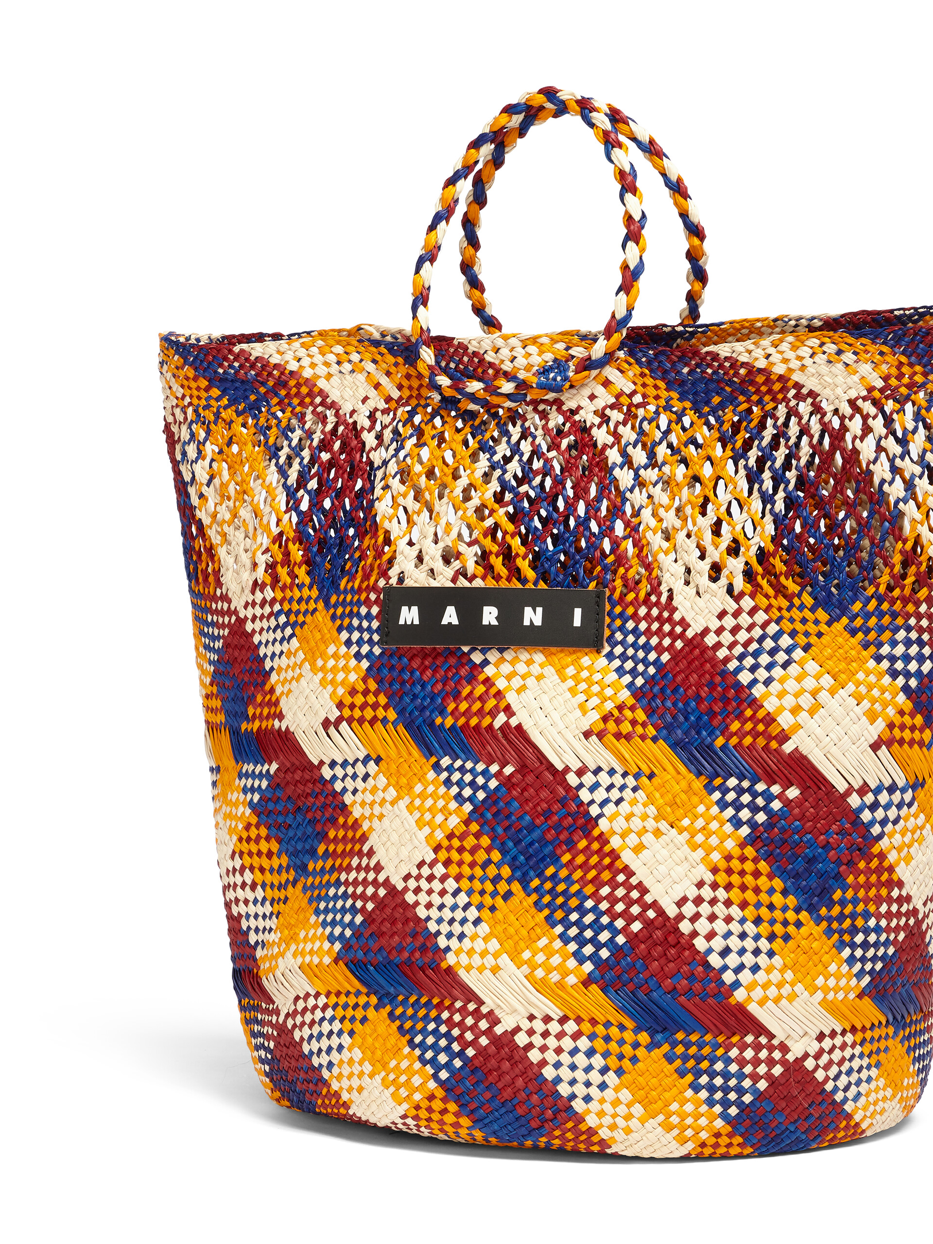 MARNI MARKET TAPIS bag in multicolor natural fiber - Shopping Bags - Image 4