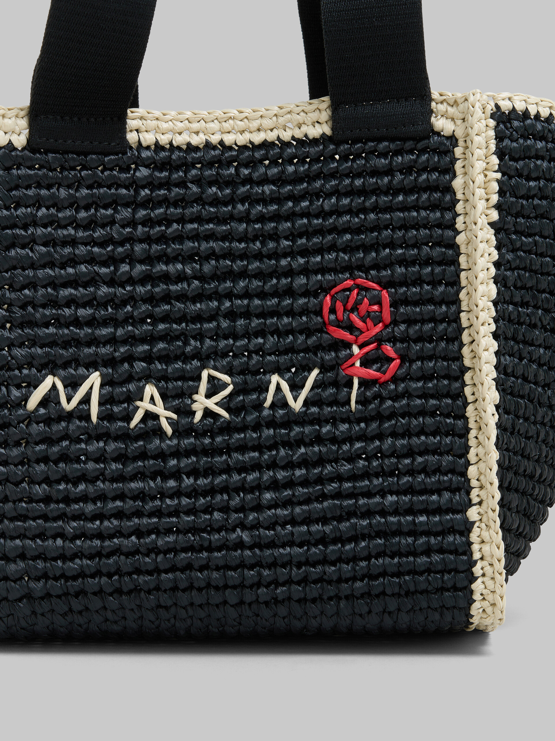 Sillo shopping bag piccola in maglia macramé effetto rafia naturale - Borse shopping - Image 5