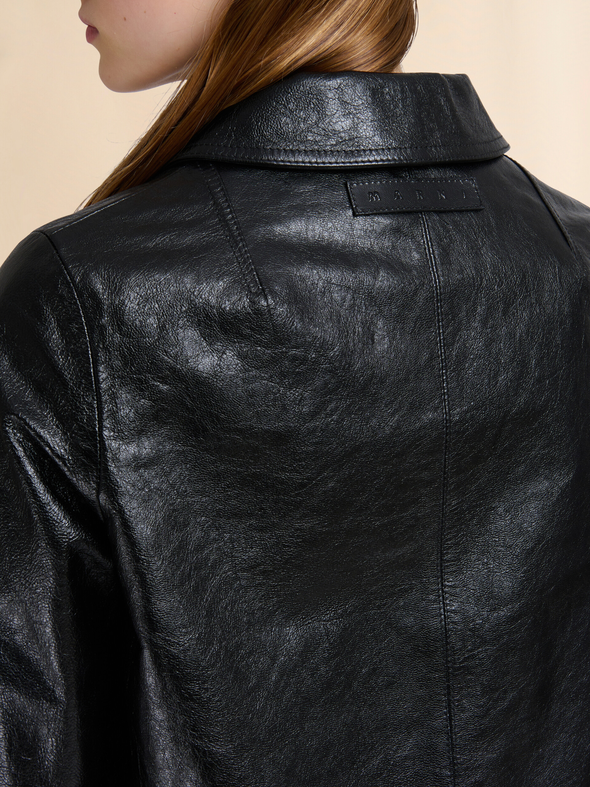 Black shiny leather jacket - Jackets - Image 5