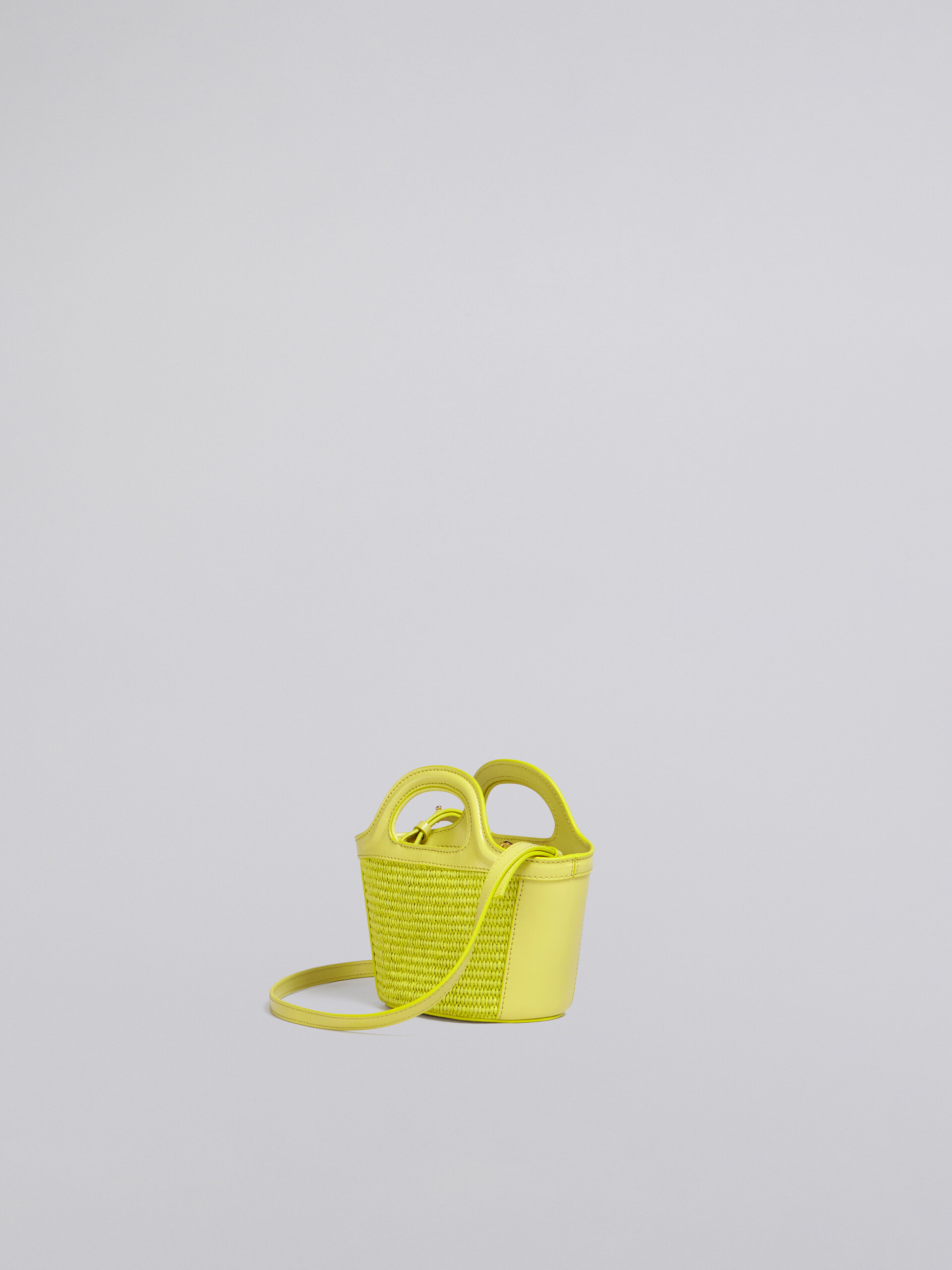 TROPICALIA micro bag in yellow leather and raffia - Handbag - Image 3