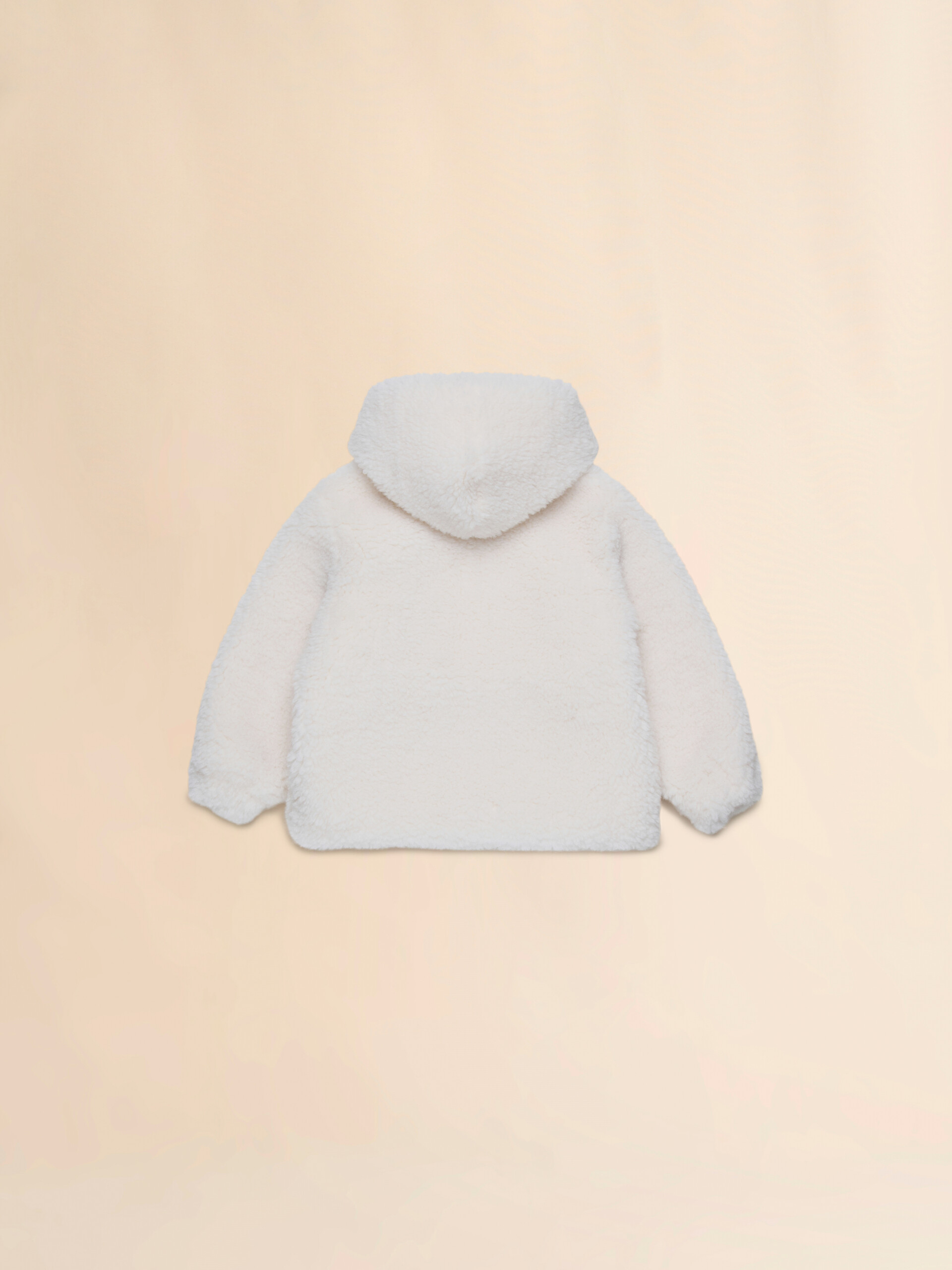 ジャケット・アウター EMBROIDERED FAUX FUR HOODED JACKET WHITE EMBROIDERED FAUX FUR HOODED JACKET WHITE