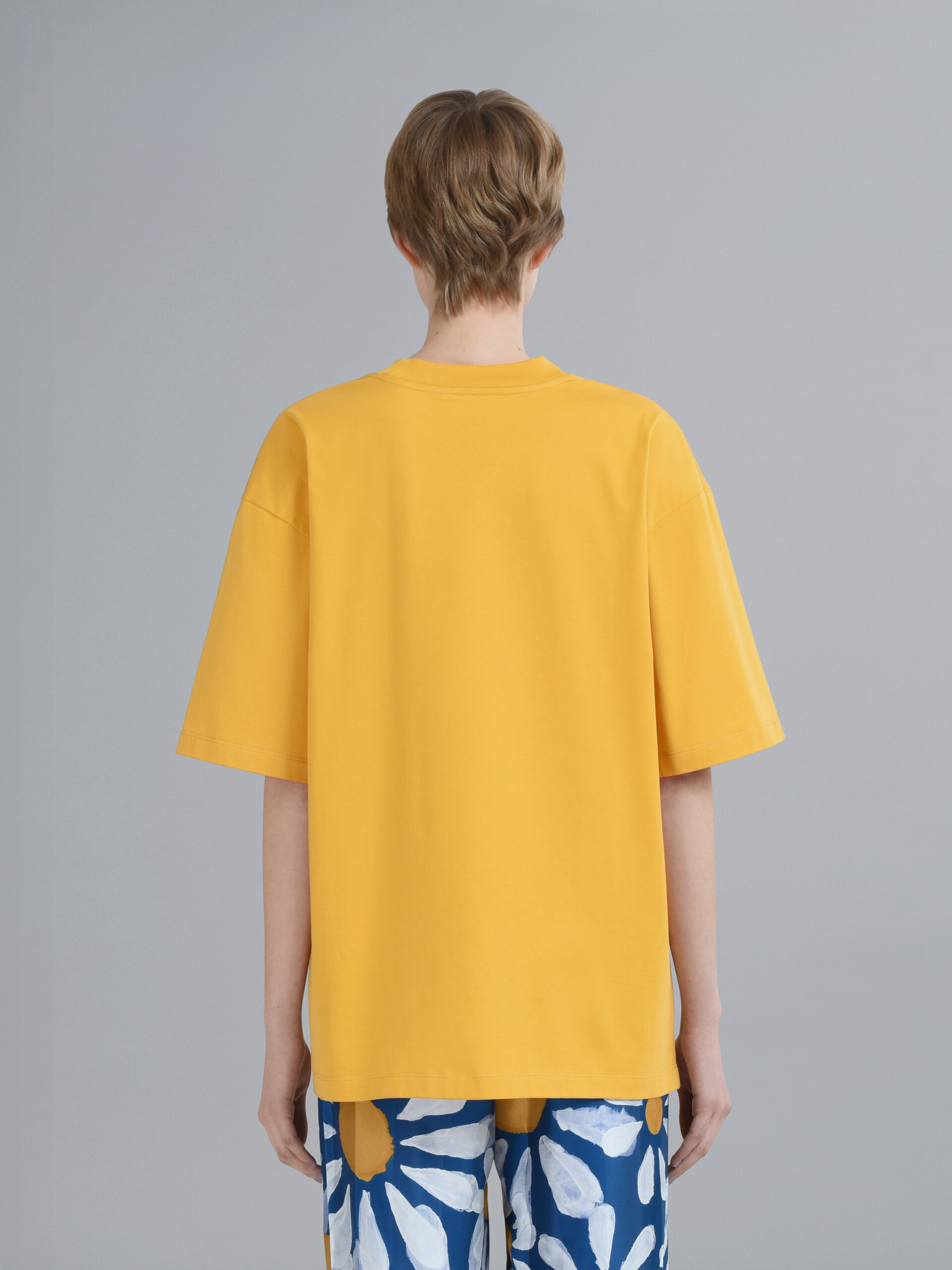 Daisy logo print yellow jersey T-shirt - T-shirts - Image 3