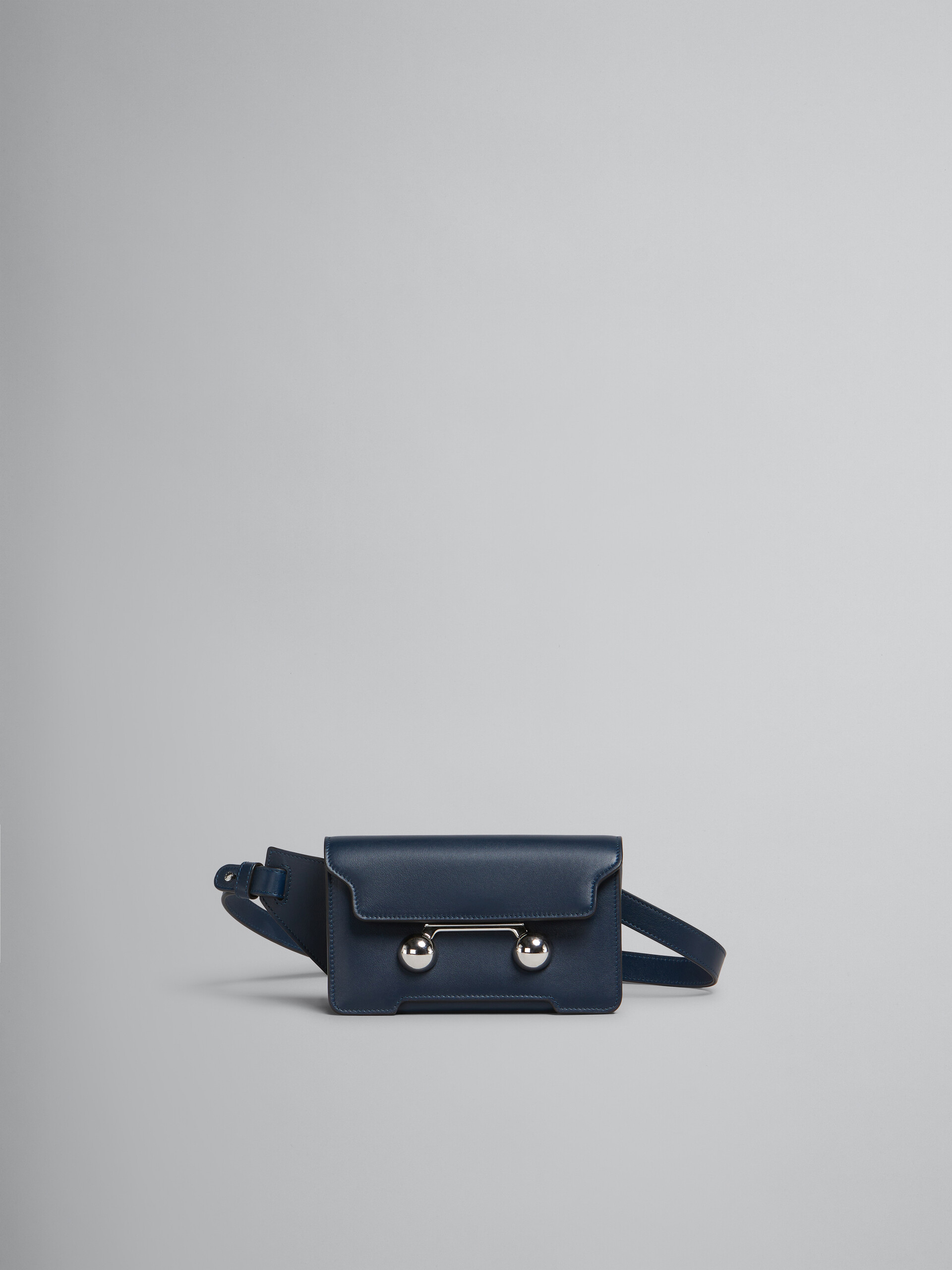 Deep blue leather Trunkaroo crossbody bag - Belt Bags - Image 1