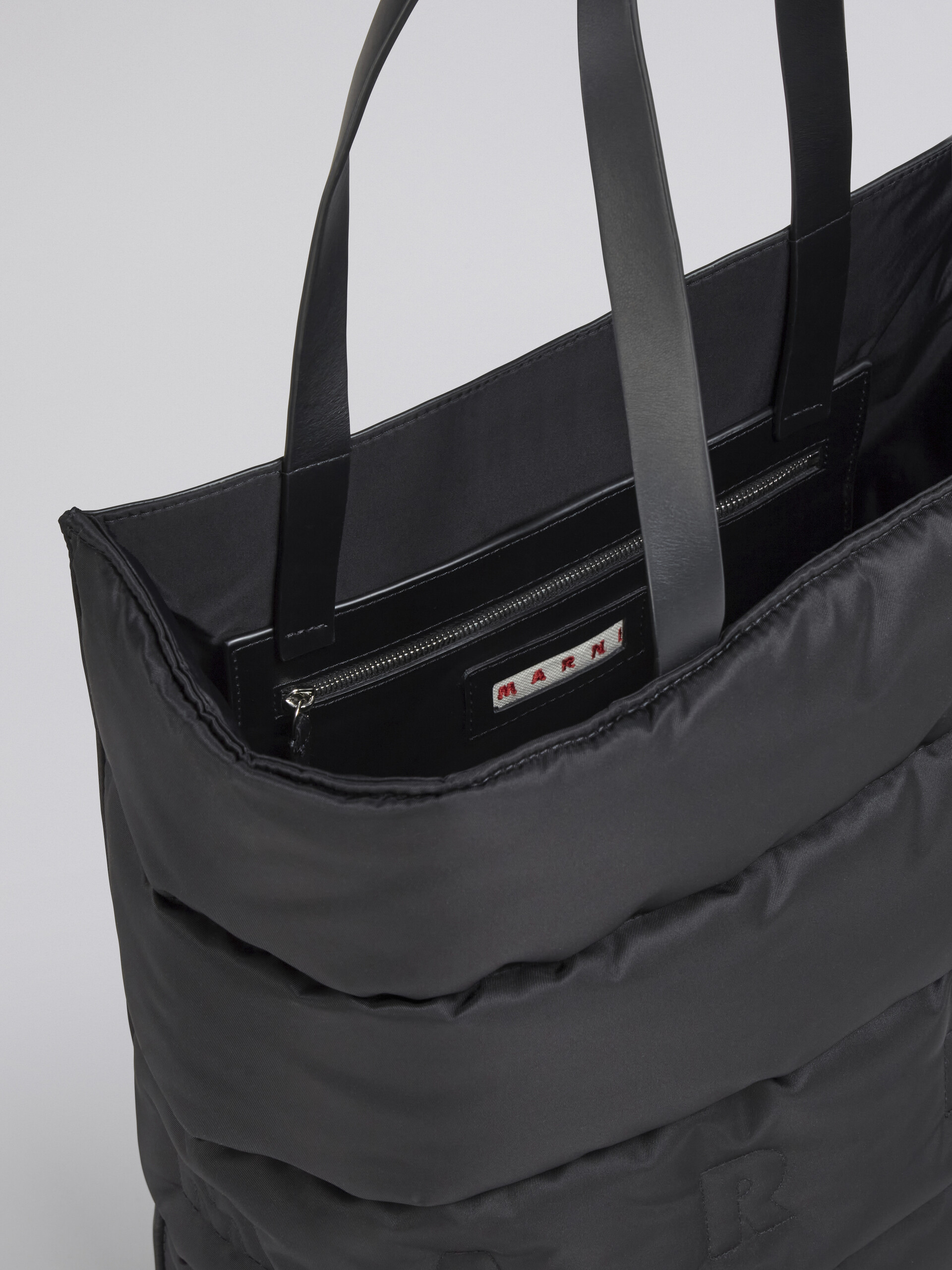 black soft tote bag