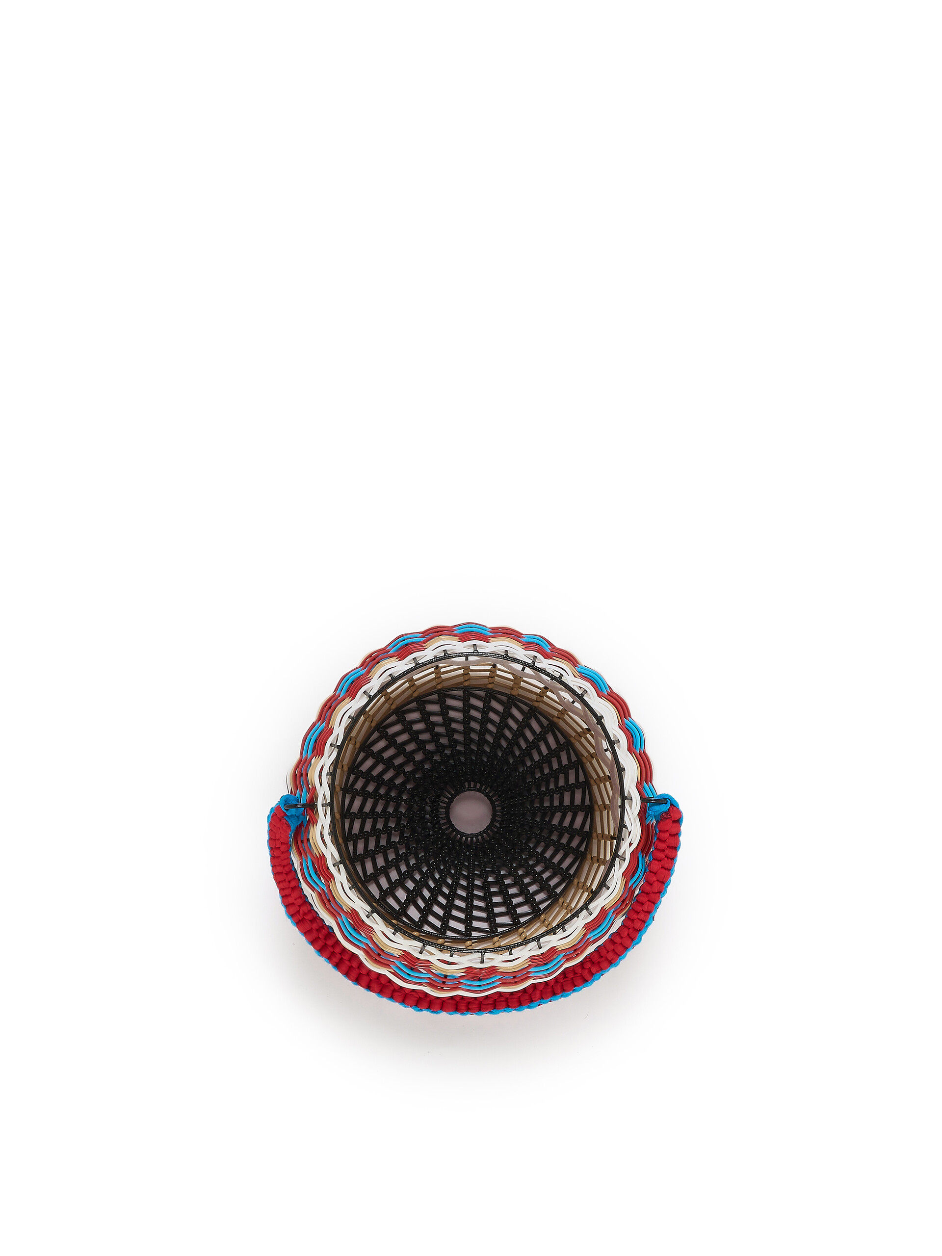 Red and white MARNI MARKET woven cable basket - Accessories - Image 4