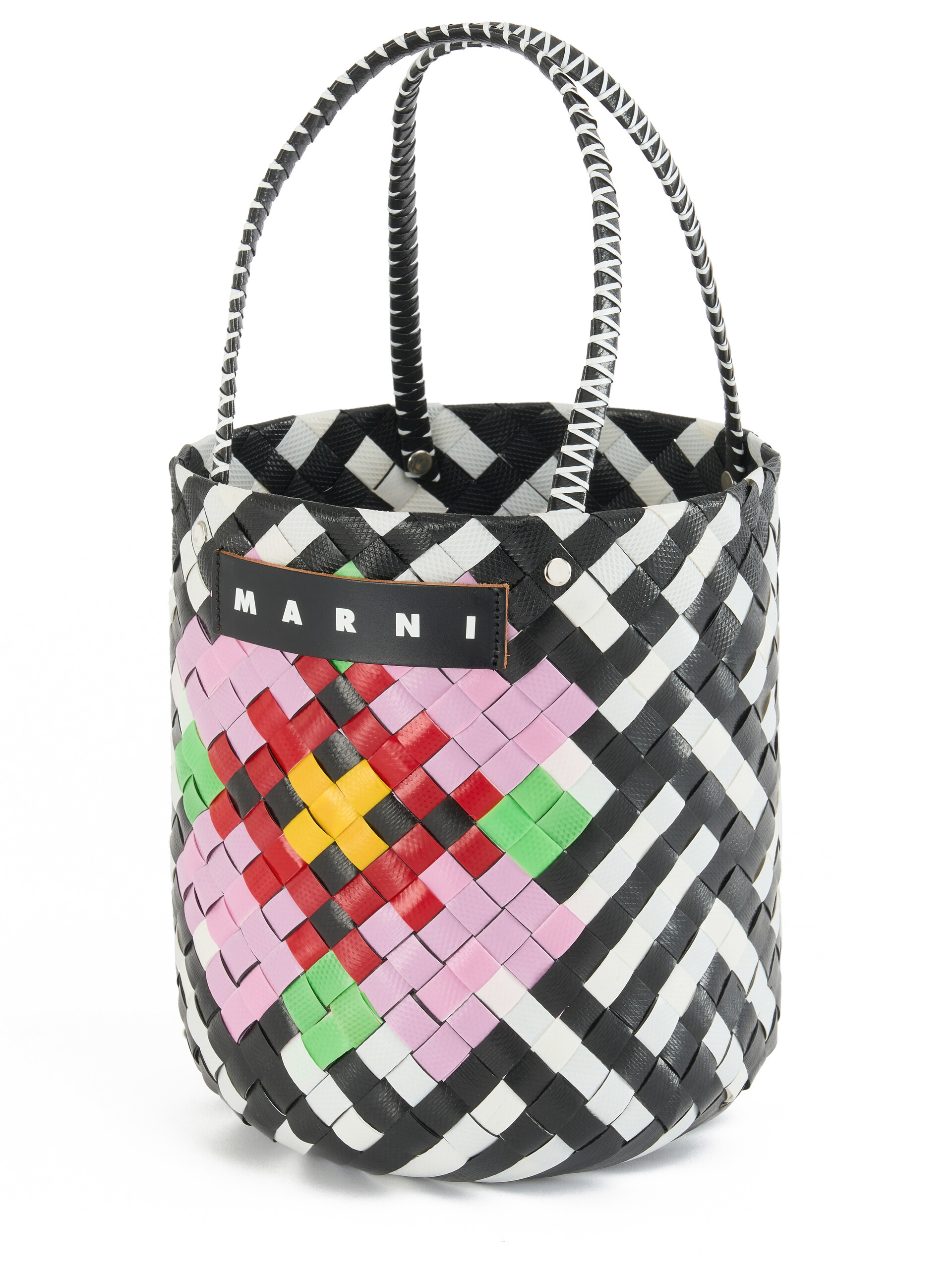 Peach flower MARNI MARKET BUCKET bag - Shopping Bags - Image 4