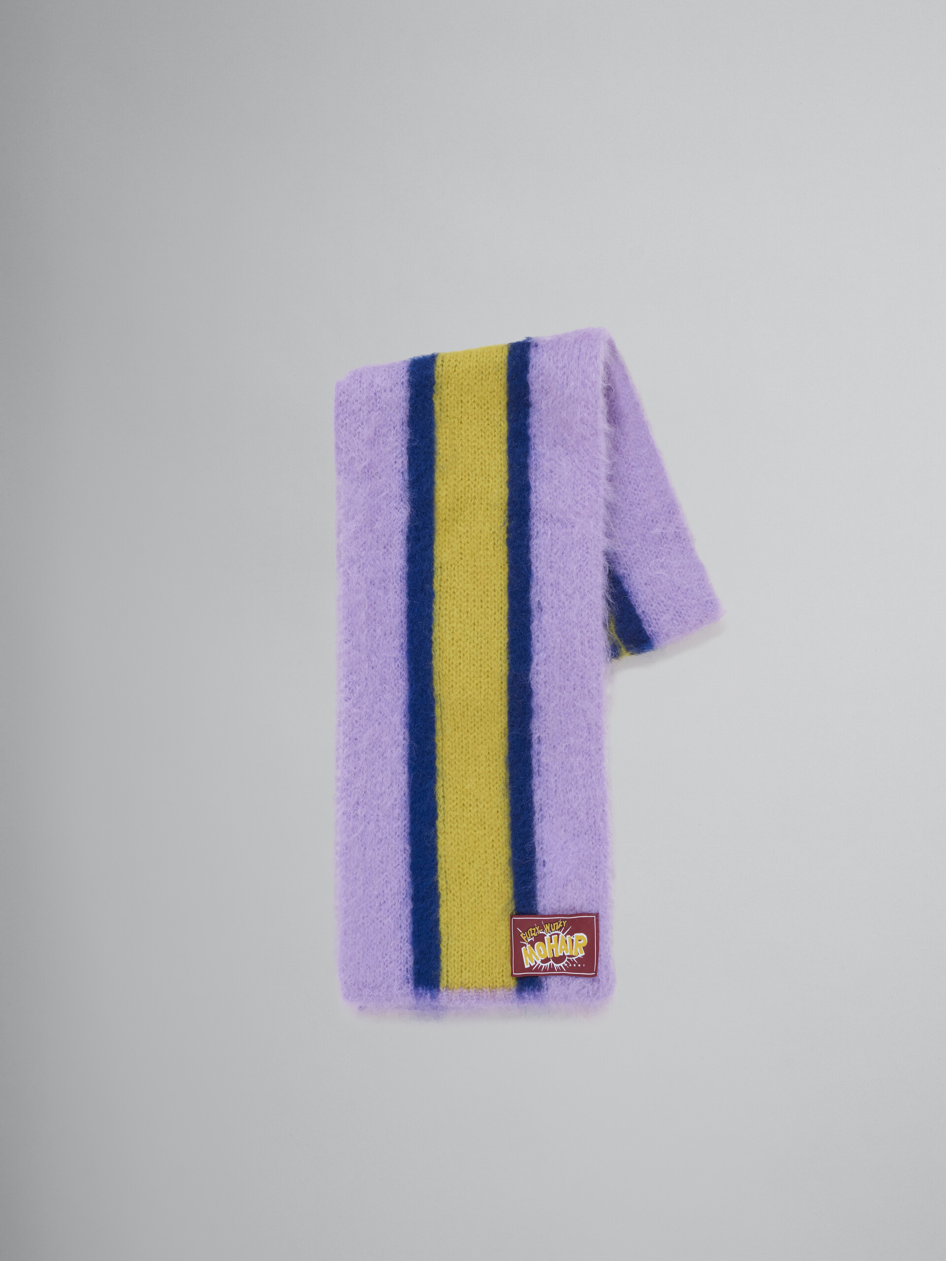 Purple mohair scarf with Marni lettering - Scarves - Image 1
