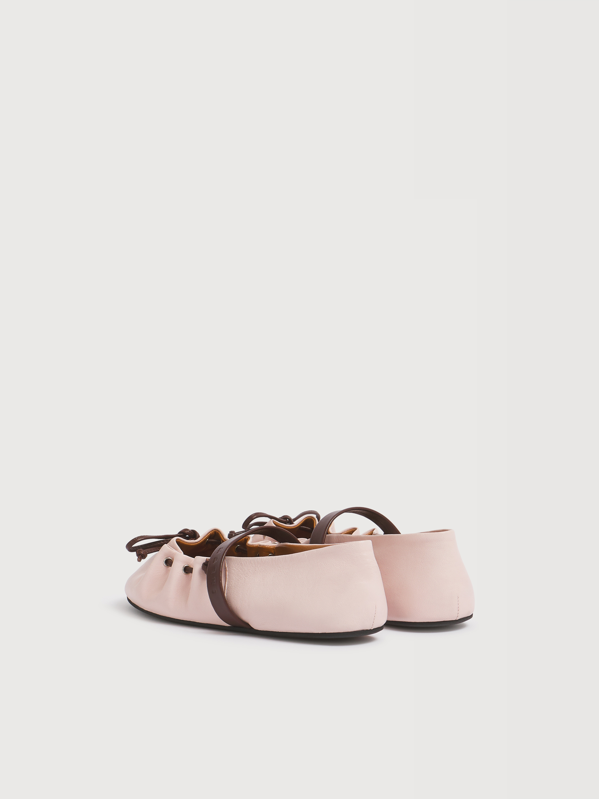 Pink and brown leather Mary Jane Soft Ballerina - Ballet Shoes - Image 3