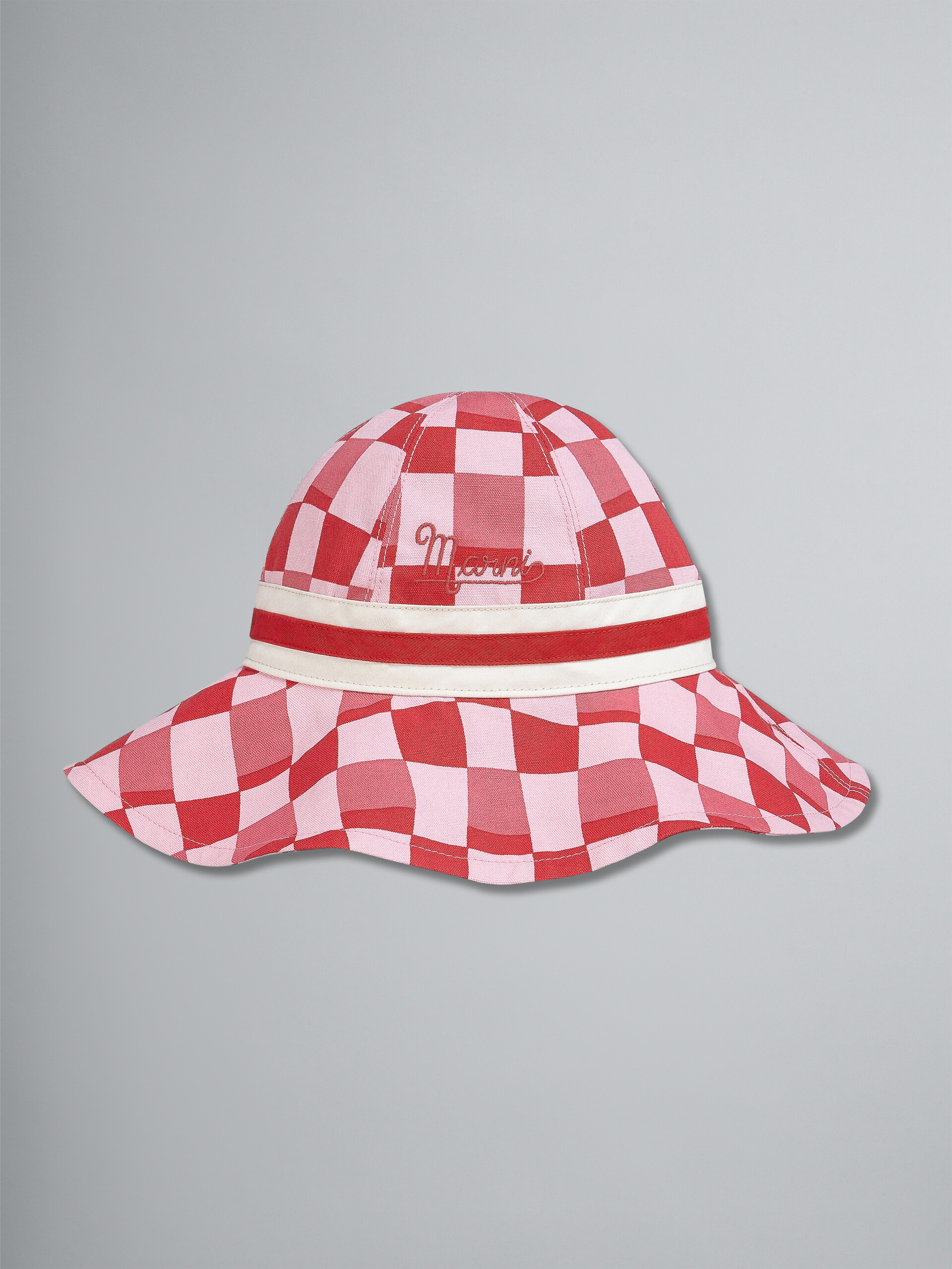 Cappello da pescatore in cotone stampa all-over blu | Marni