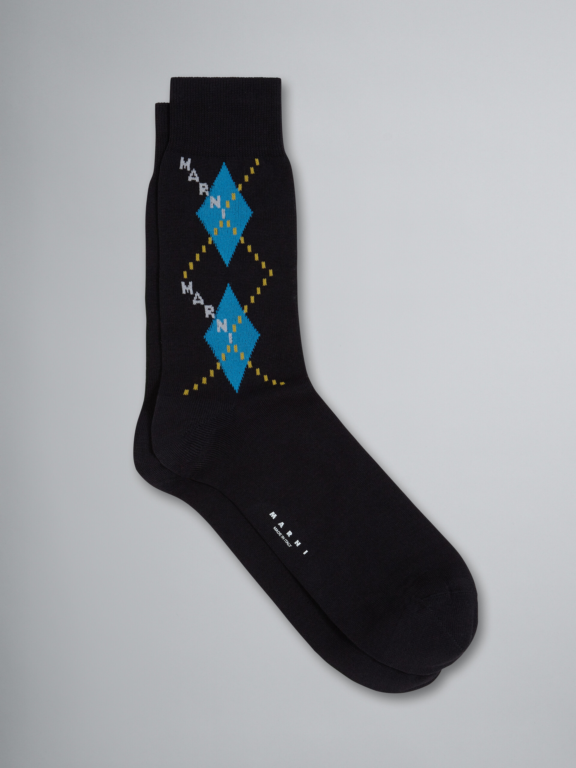 Grey lisle cotton and nylon sock - Socks - Image 1