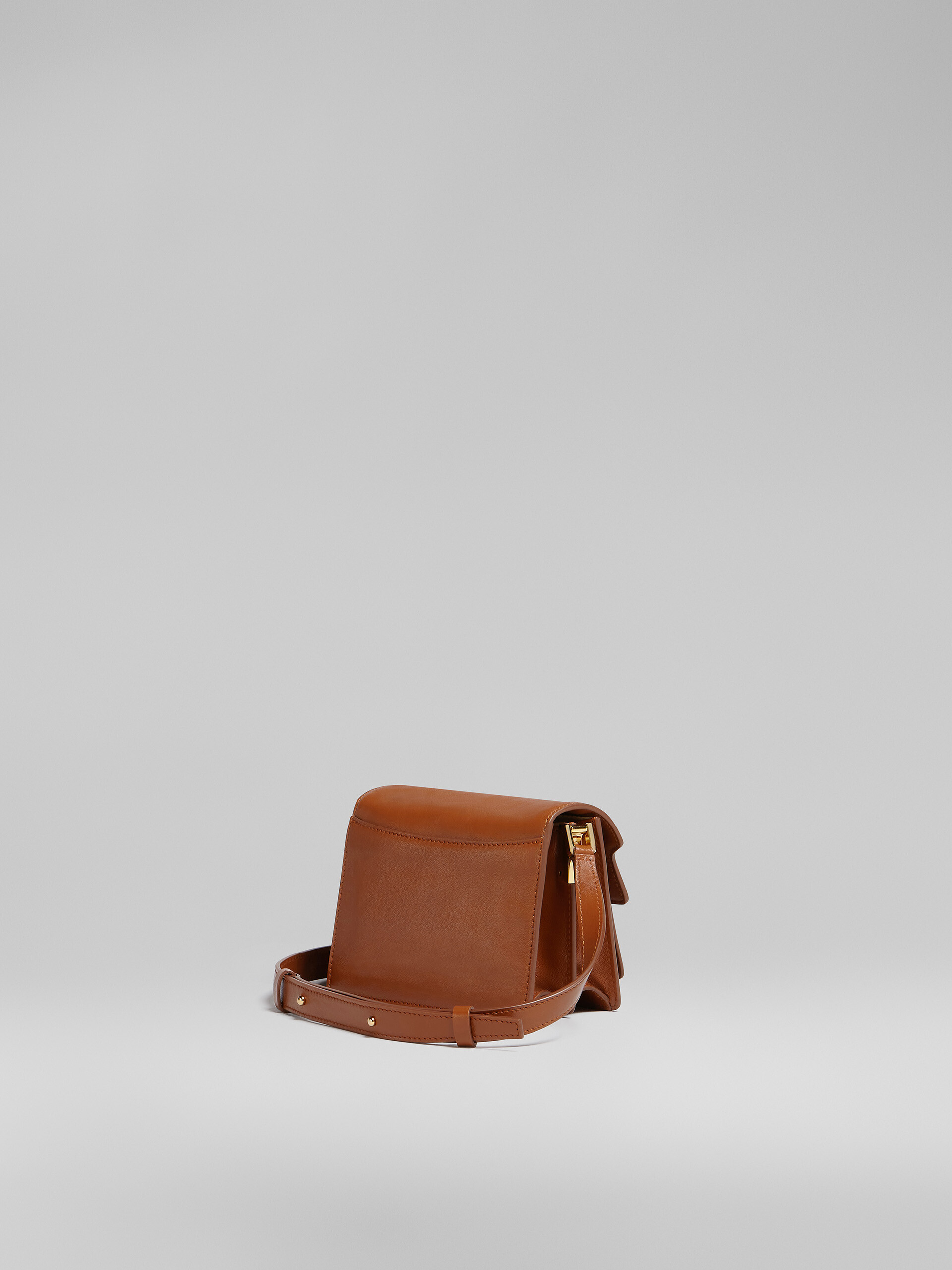 TRUNK SOFT mini bag in brown leather - Shoulder Bags - Image 3