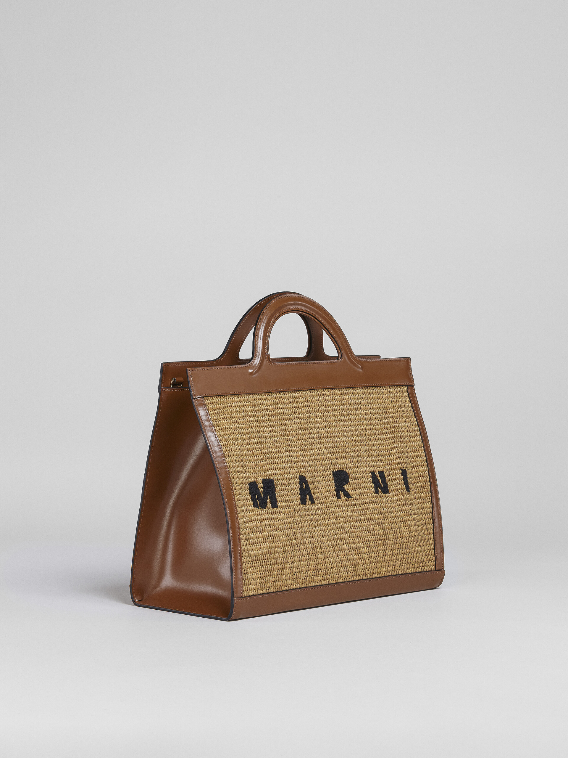 Leather and raffia TROPICALIA tote bag - Handbag - Image 6