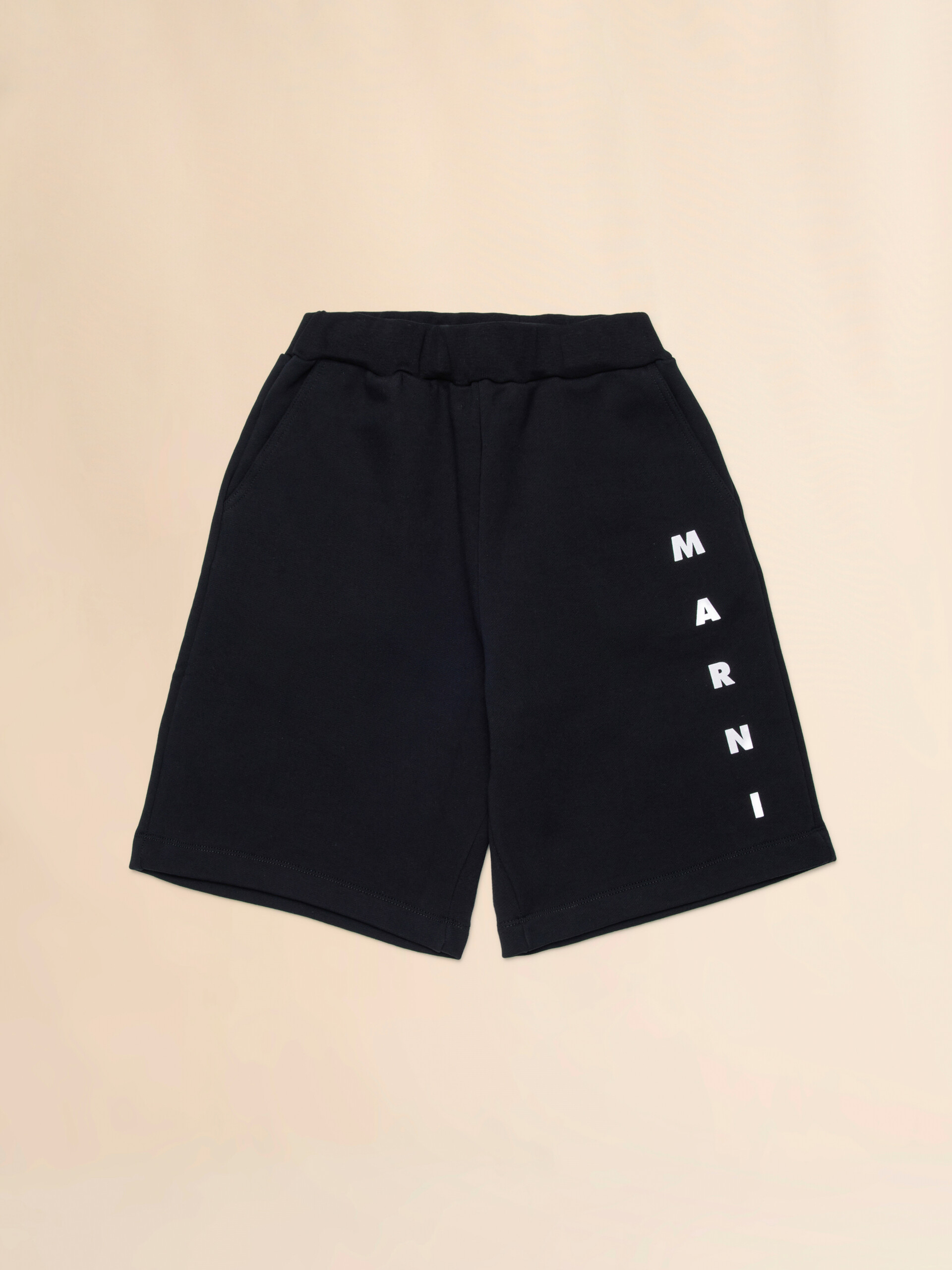 Bermuda in felpa arancione con logo Marni - Pantaloni - Image 1