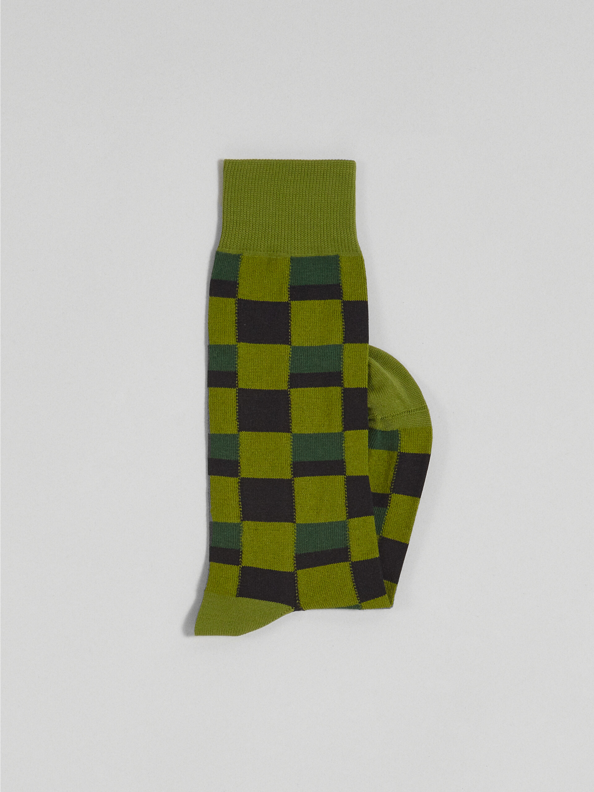 Iconic Damier jacquard cotton and nylon sock - Socks - Image 2