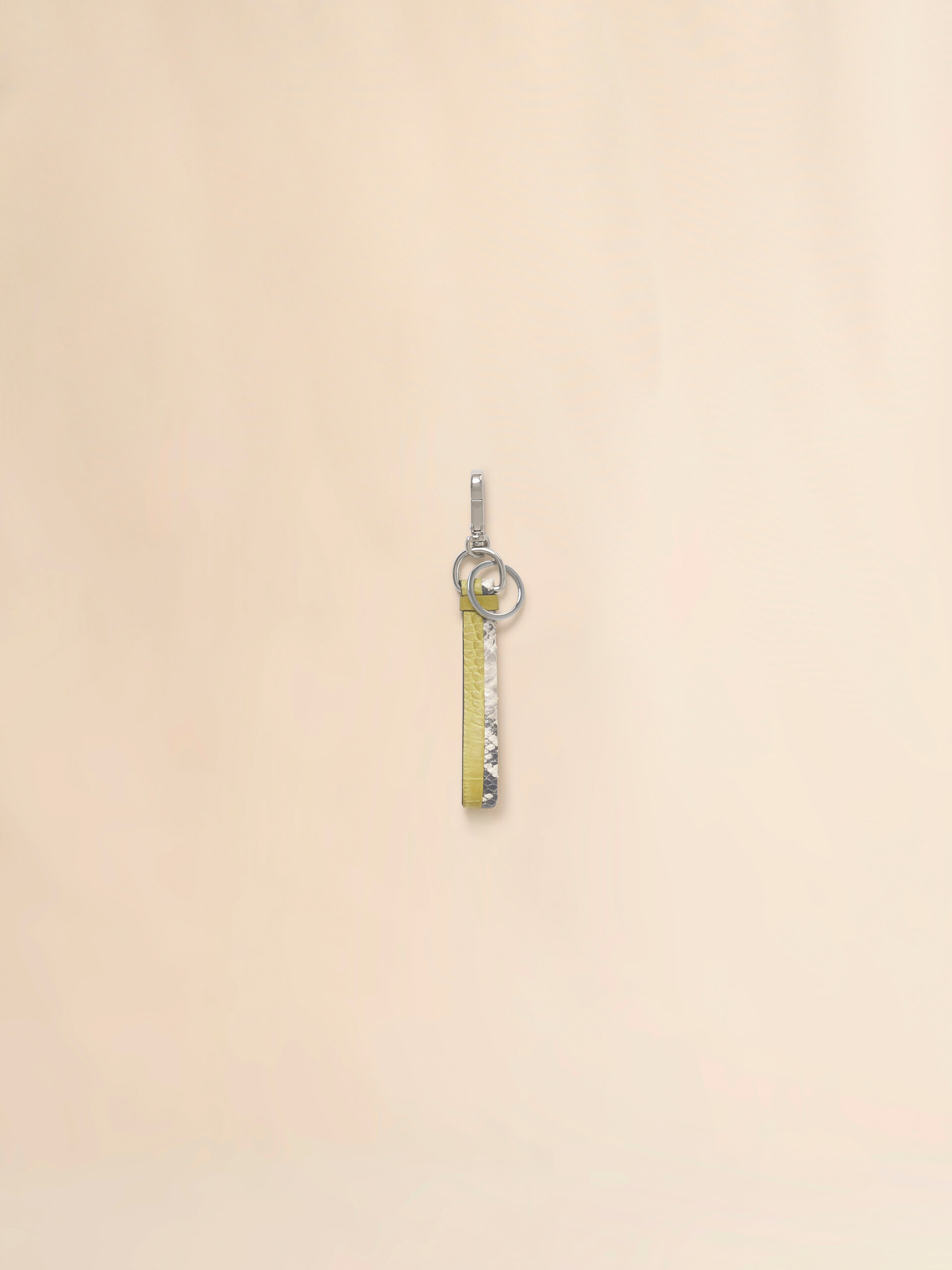 Yellow leather keyring with Marni Mending - Key Rings - Image 2