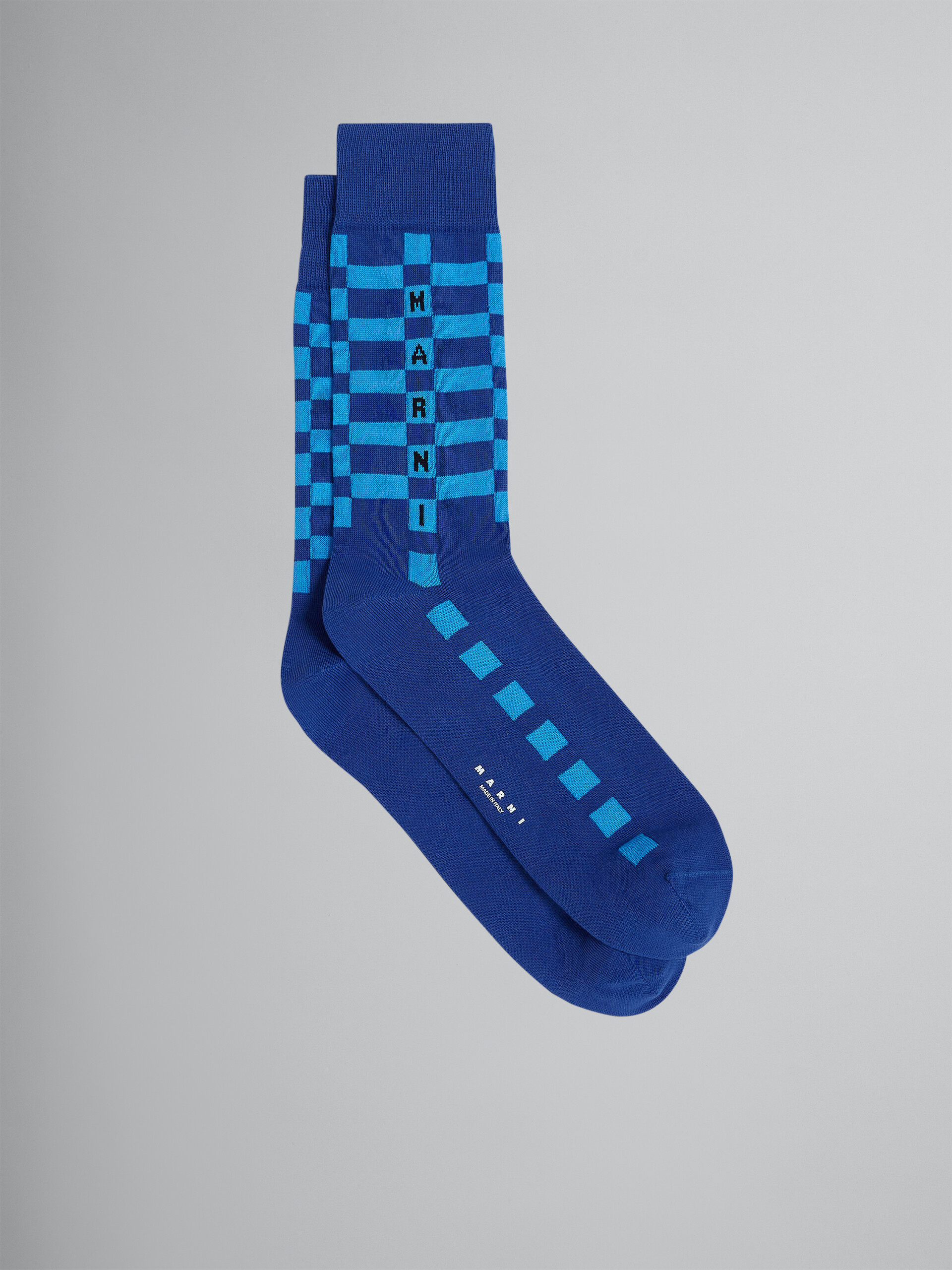Blue cotton and nylon socks - Socks - Image 1
