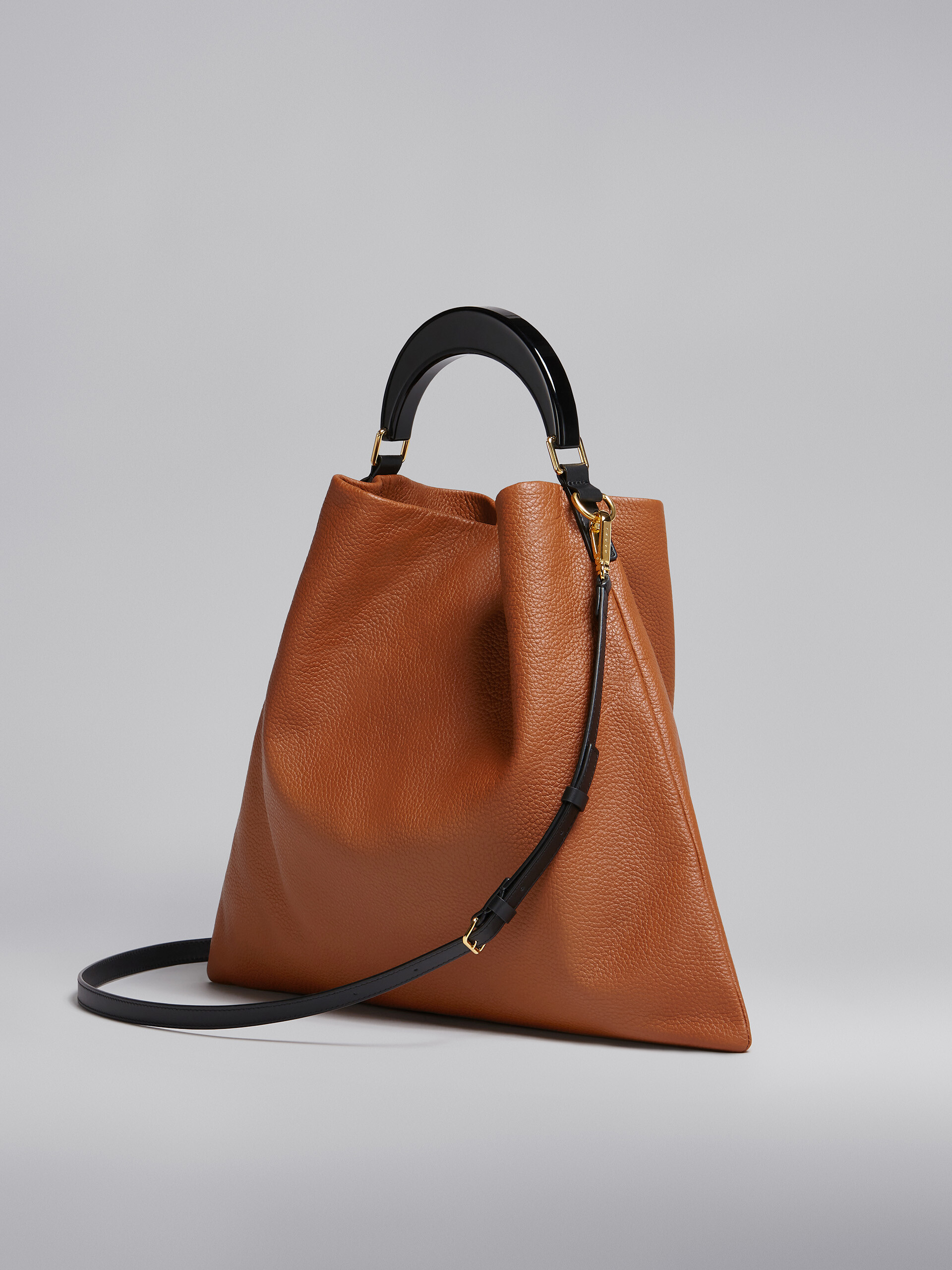 Venice medium bag in brown leather - Shoulder Bag - Image 3
