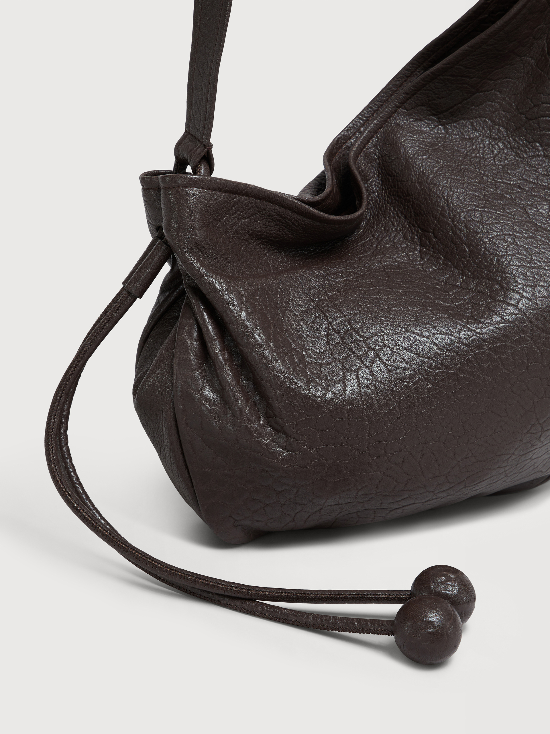 Small brown nappa Hobo bag - Shoulder Bags - Image 4