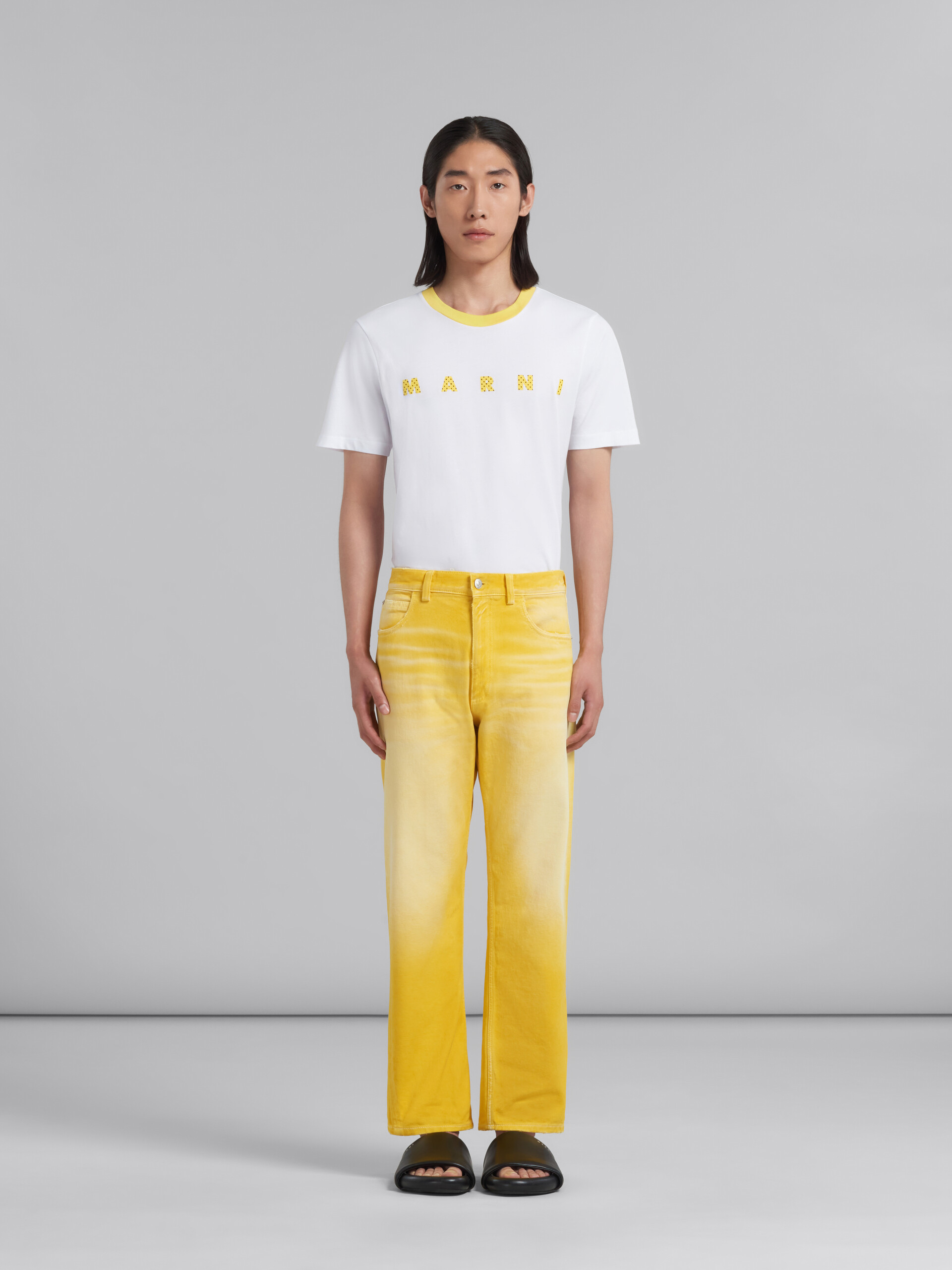 Pantalón de pernera recta amarillo de bull denim sobreteñido - Pantalones - Image 2