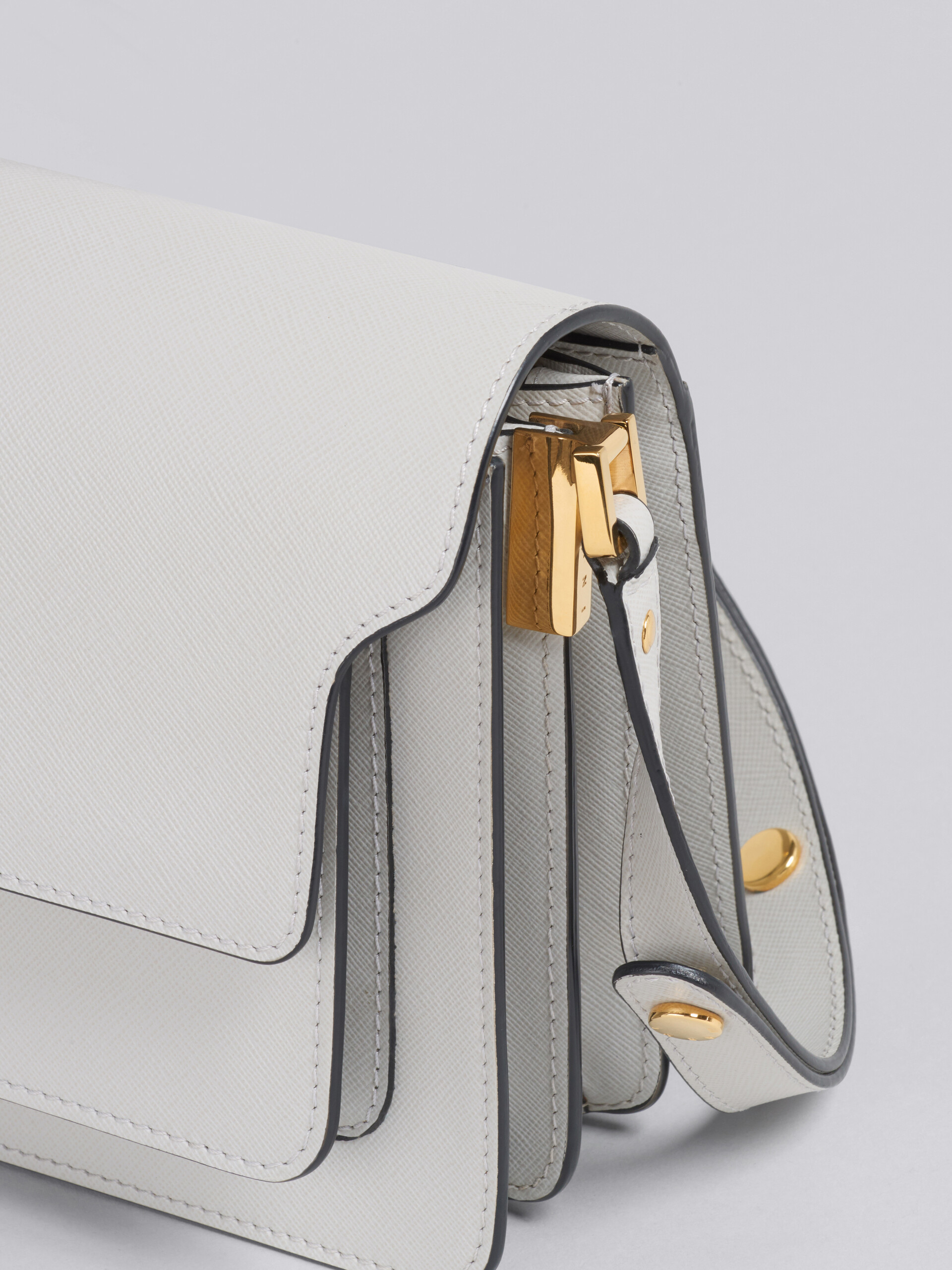 TRUNK bag media in saffiano grigio - Borse a spalla - Image 4