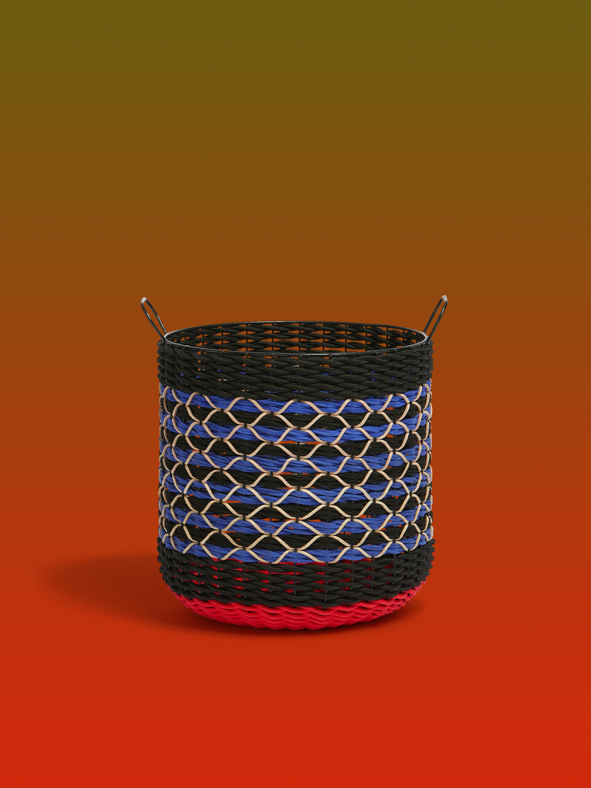 ブルー ブラック Marni Market ラウンド 収納用バスケット - ファニチャー - Image 1