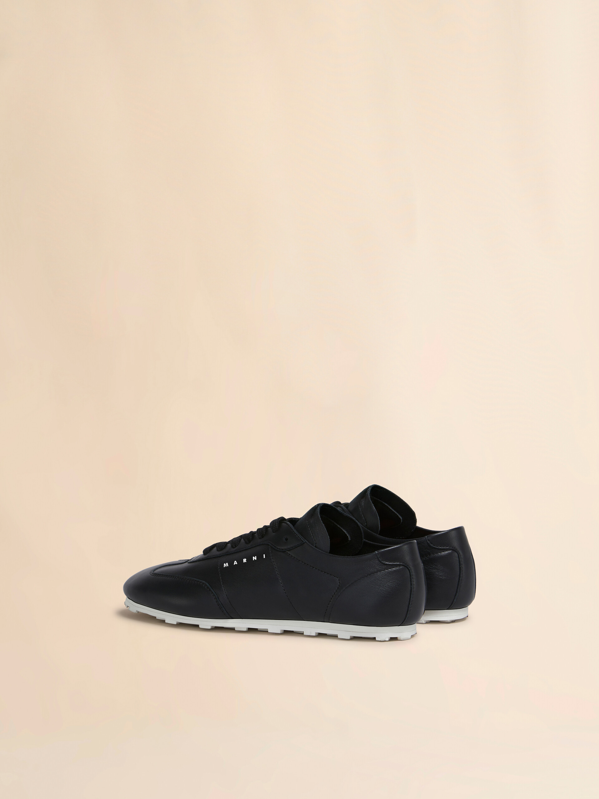 Black nappa leather Softy Soccer sneaker - Sneakers - Image 3