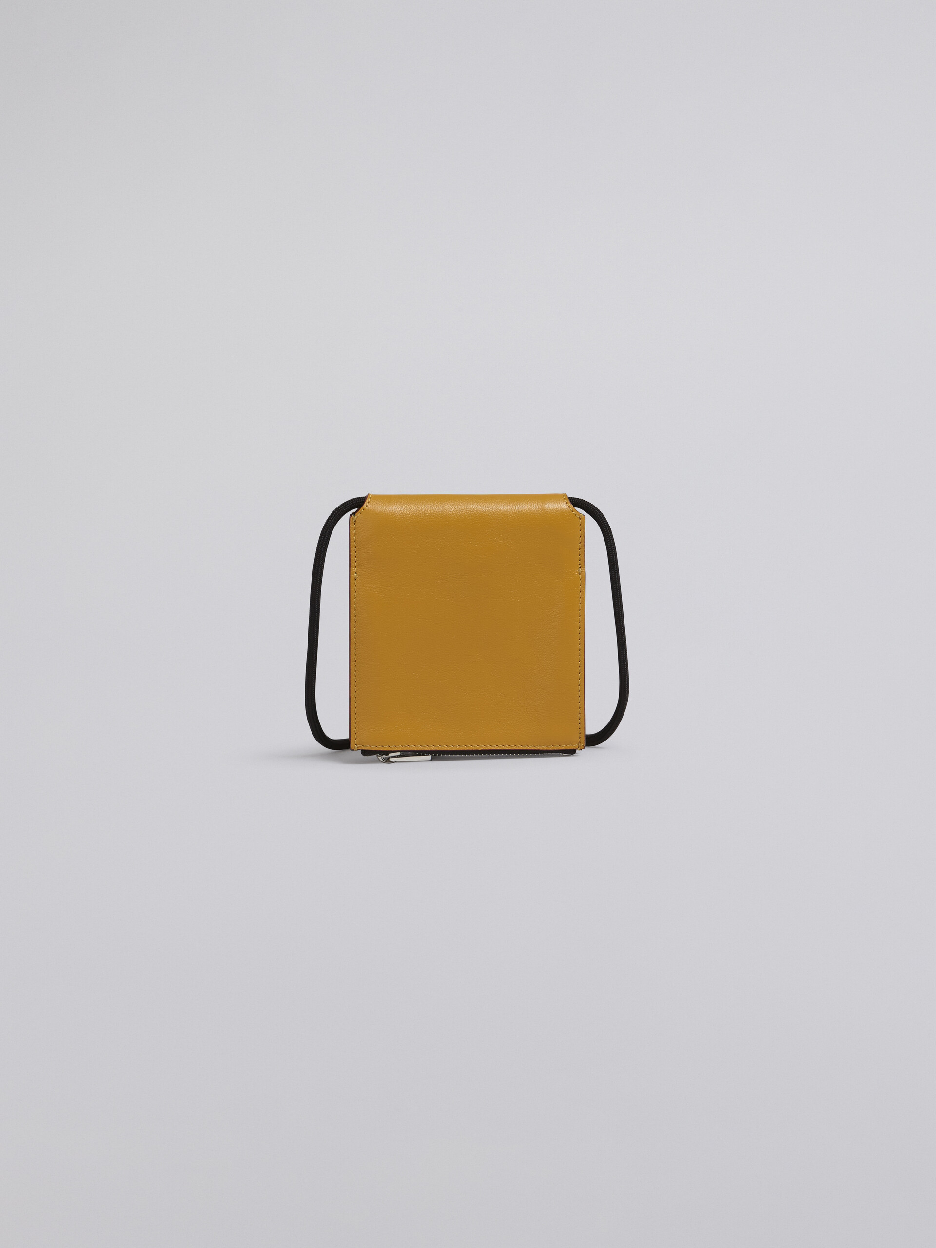 Bi-coloured yellow and black bi-fold MUSEO calfskin wallet - Wallets - Image 3
