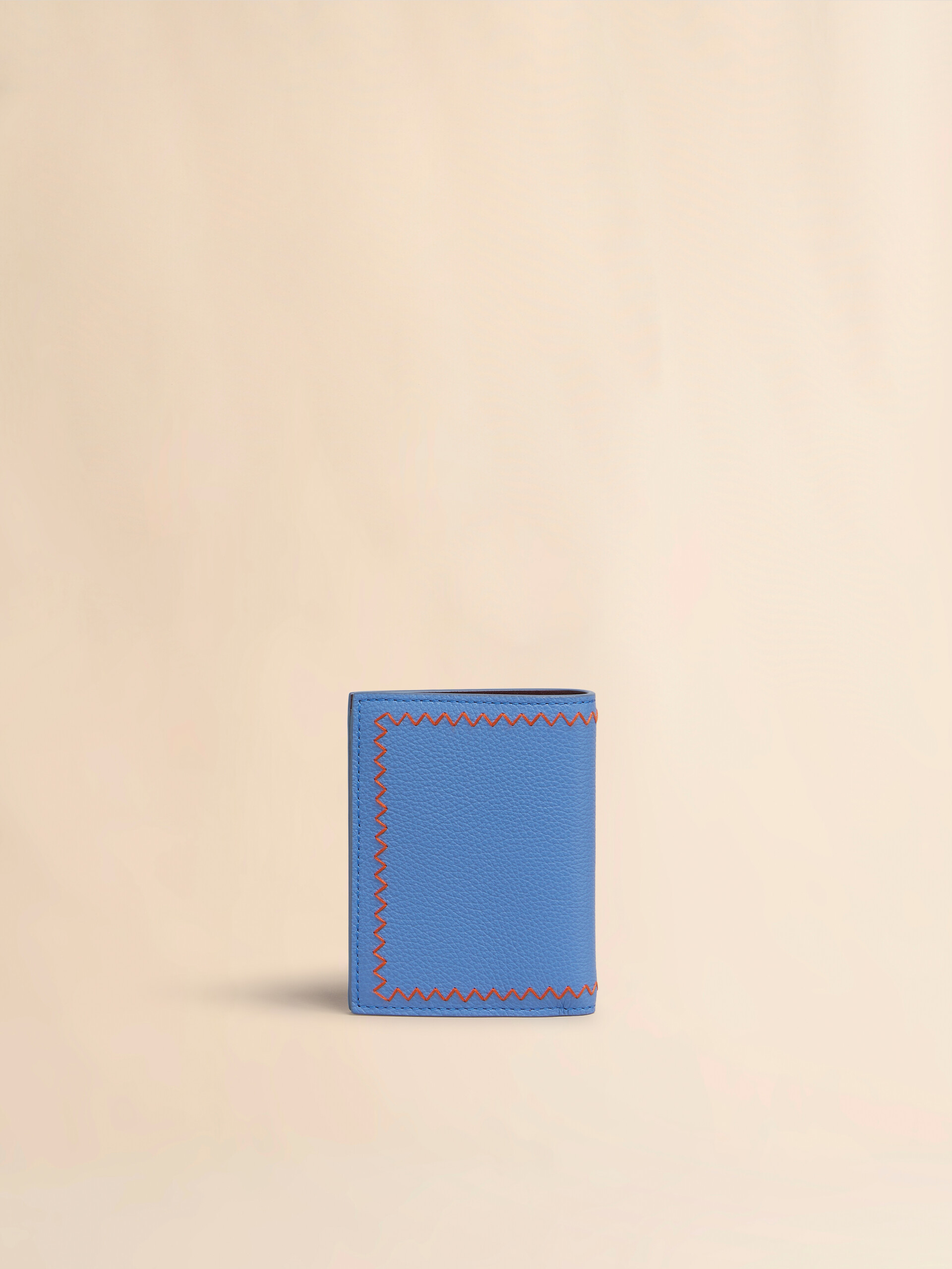 Sky blue bi-fold wallet with Marni Symbol embroidery - Wallets - Image 3