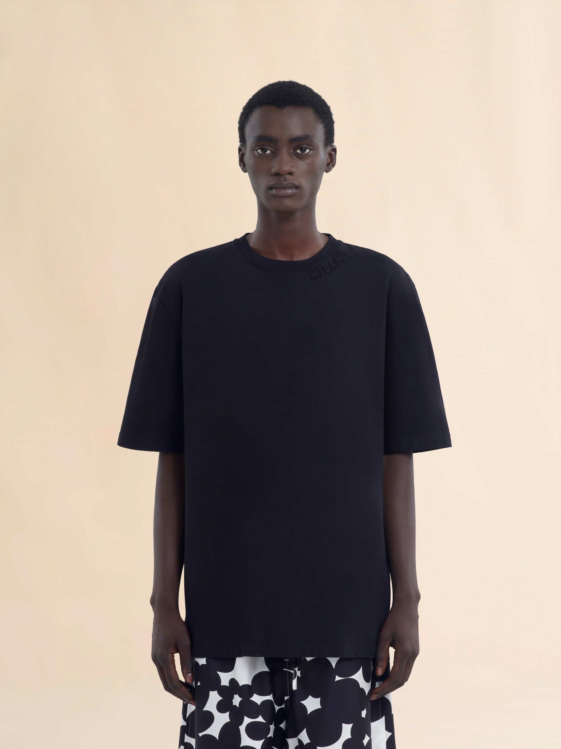 Light blue organic cotton oversized T-shirt with Marni patches - Shirts - Image 2