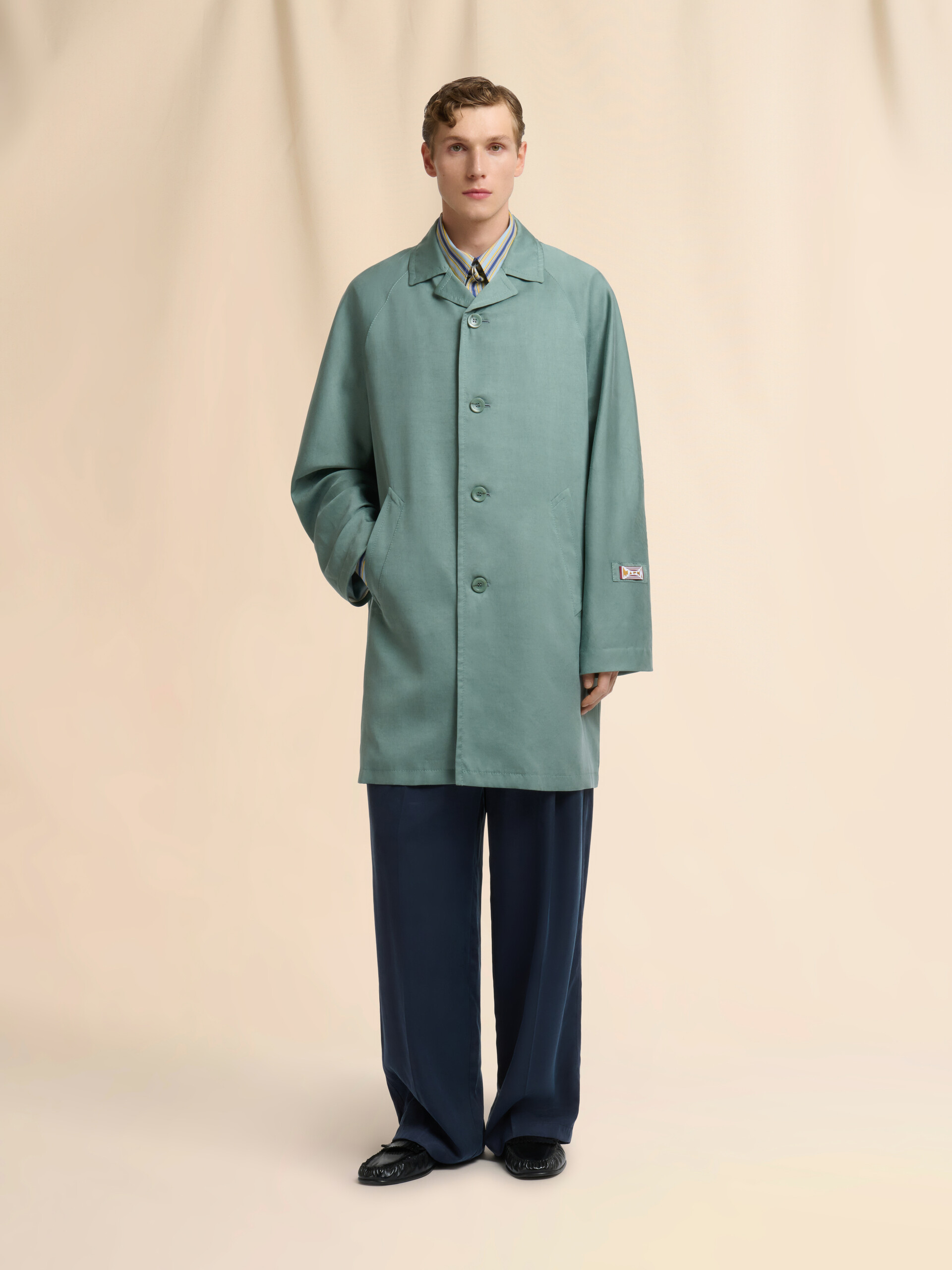 グリーン サテンダスターコート - コート - Image 2