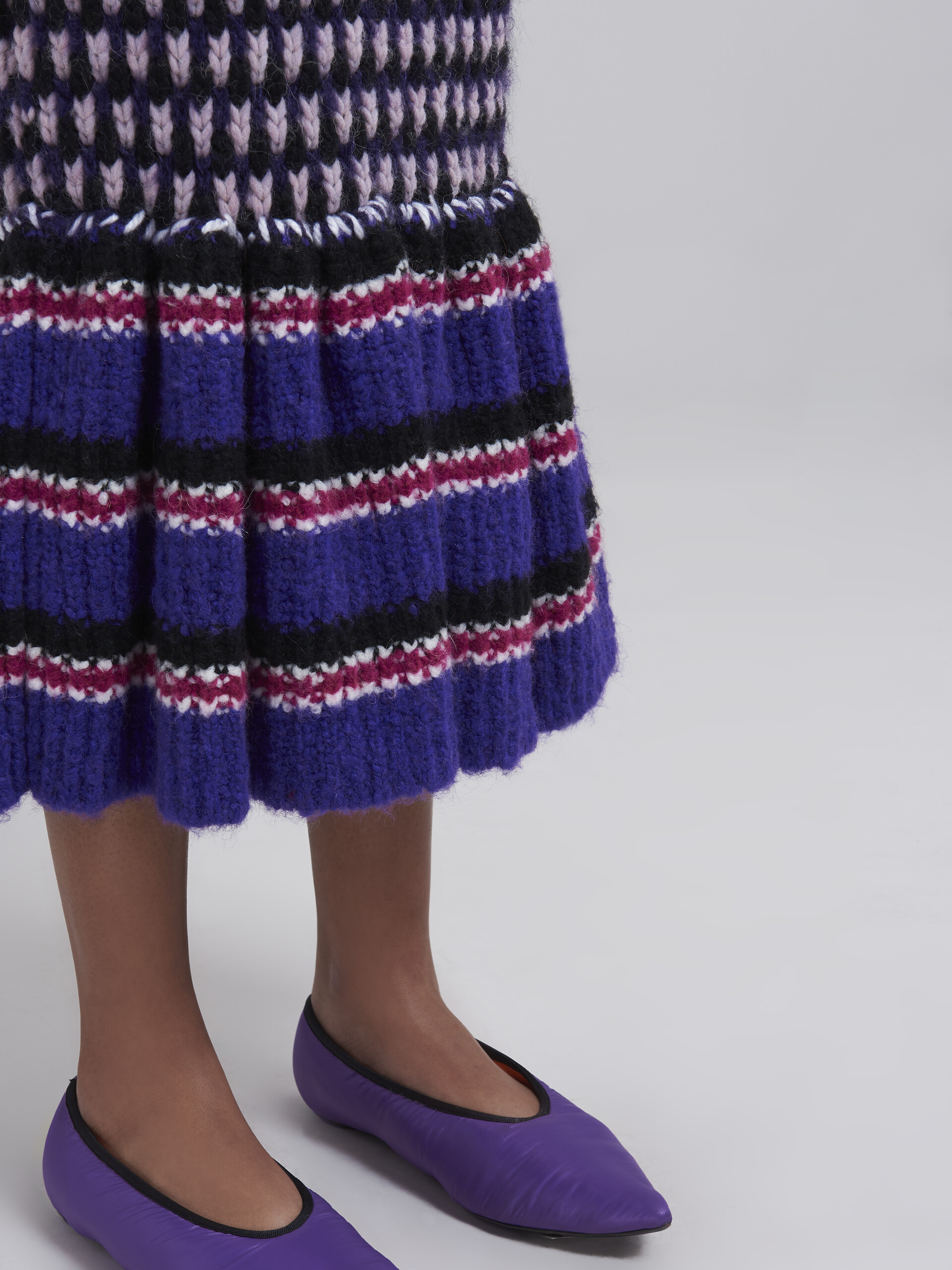 3D-stitch skirt in blended yarns - Skirts - Image 4