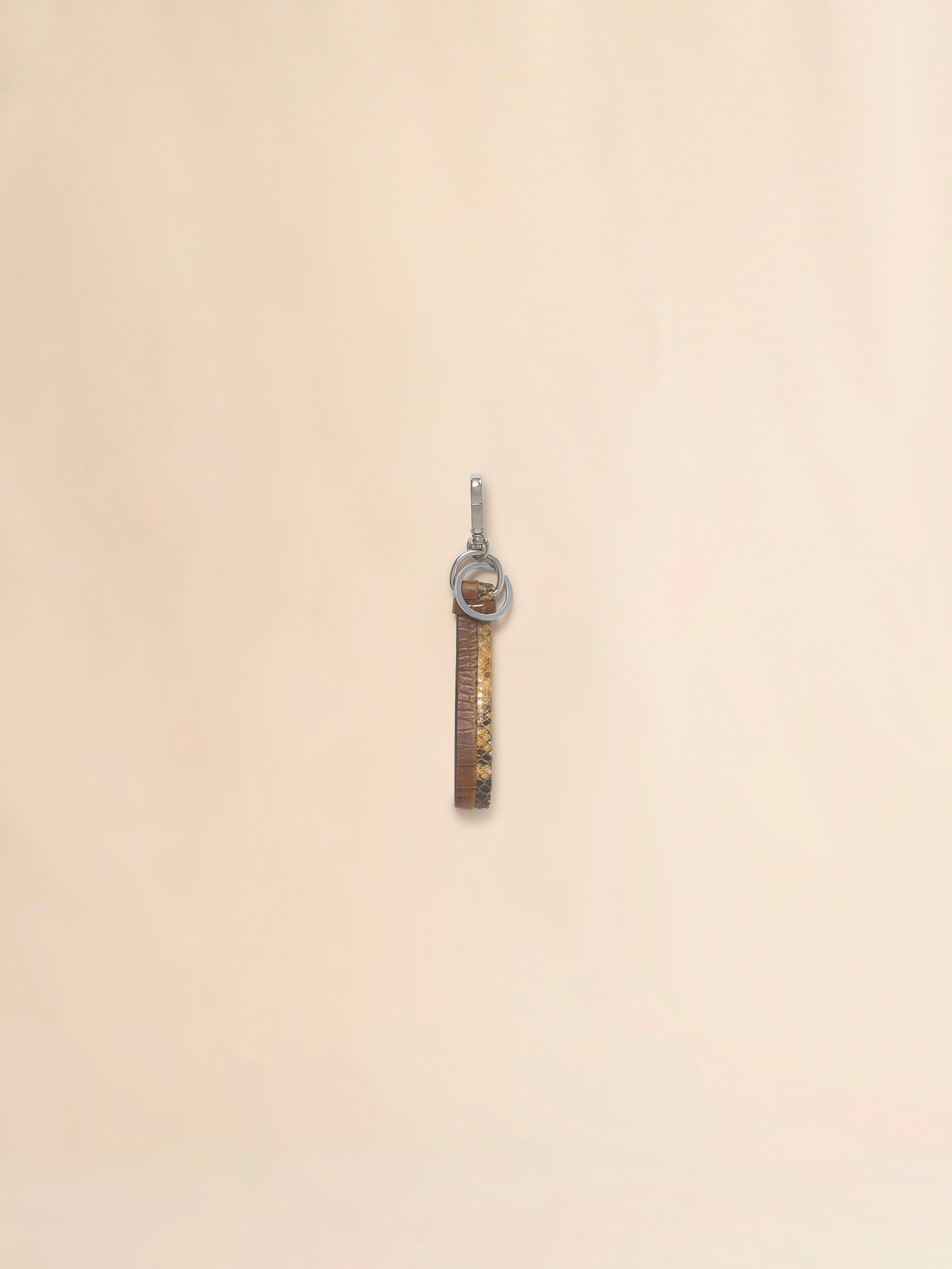 Yellow leather keyring with Marni Mending - Key Rings - Image 2